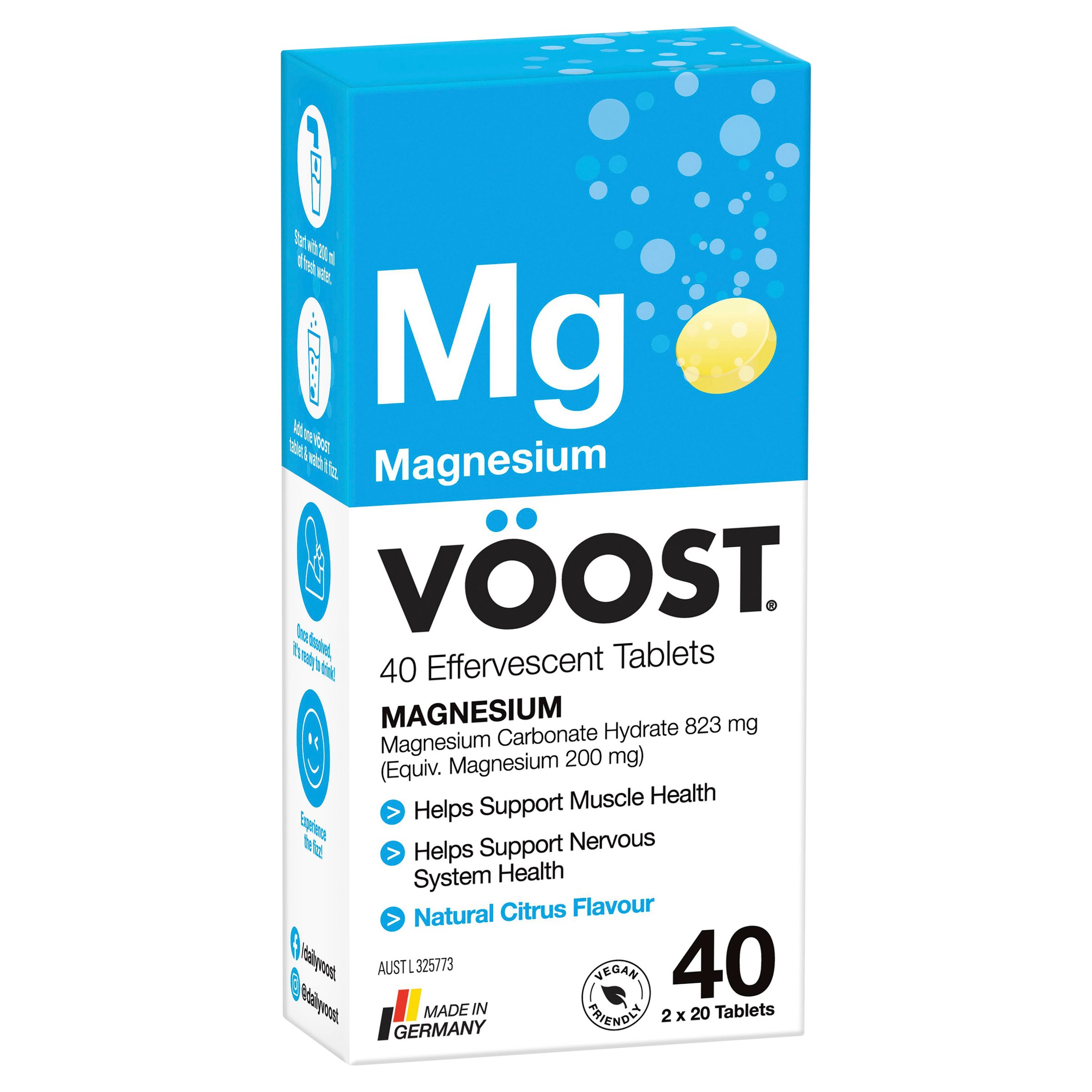 Voost Magnesium Effervescent 40 tablets - Image 1