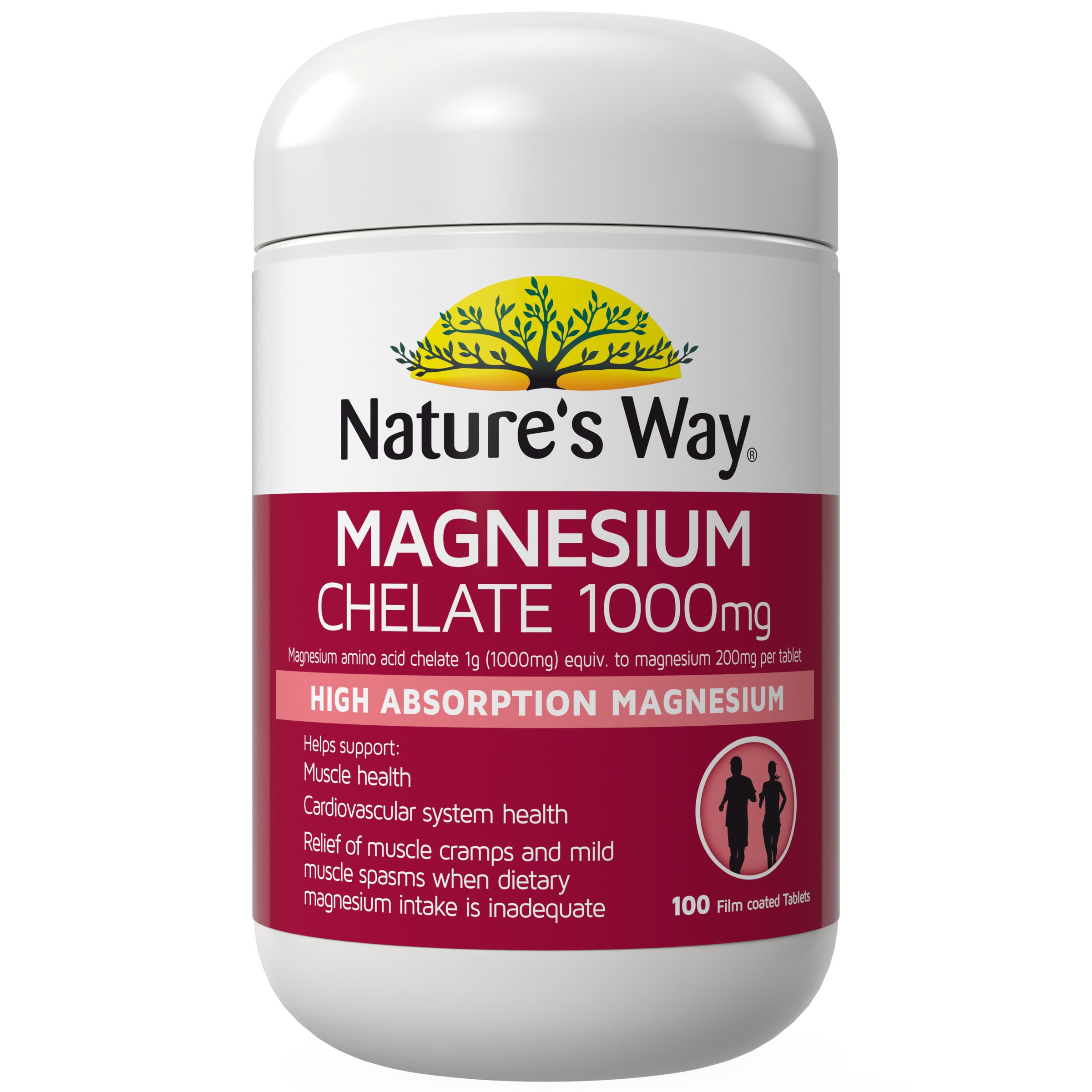 Nature's Way Magnesium Chelate 1000mg - 100 tablets - Image 1