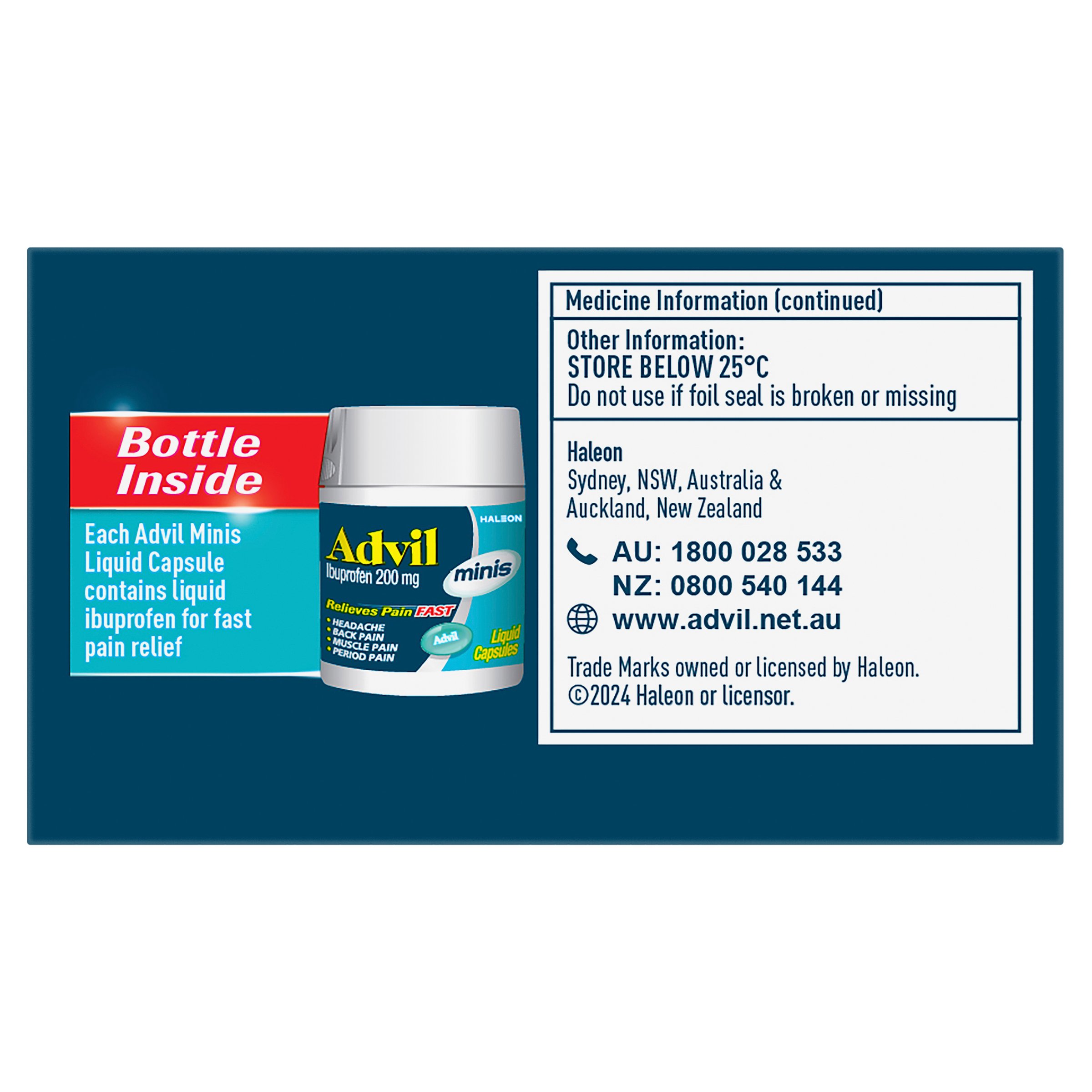 Advil Ibuprofen 200mg Minis 40 liquid capsules - Image 5