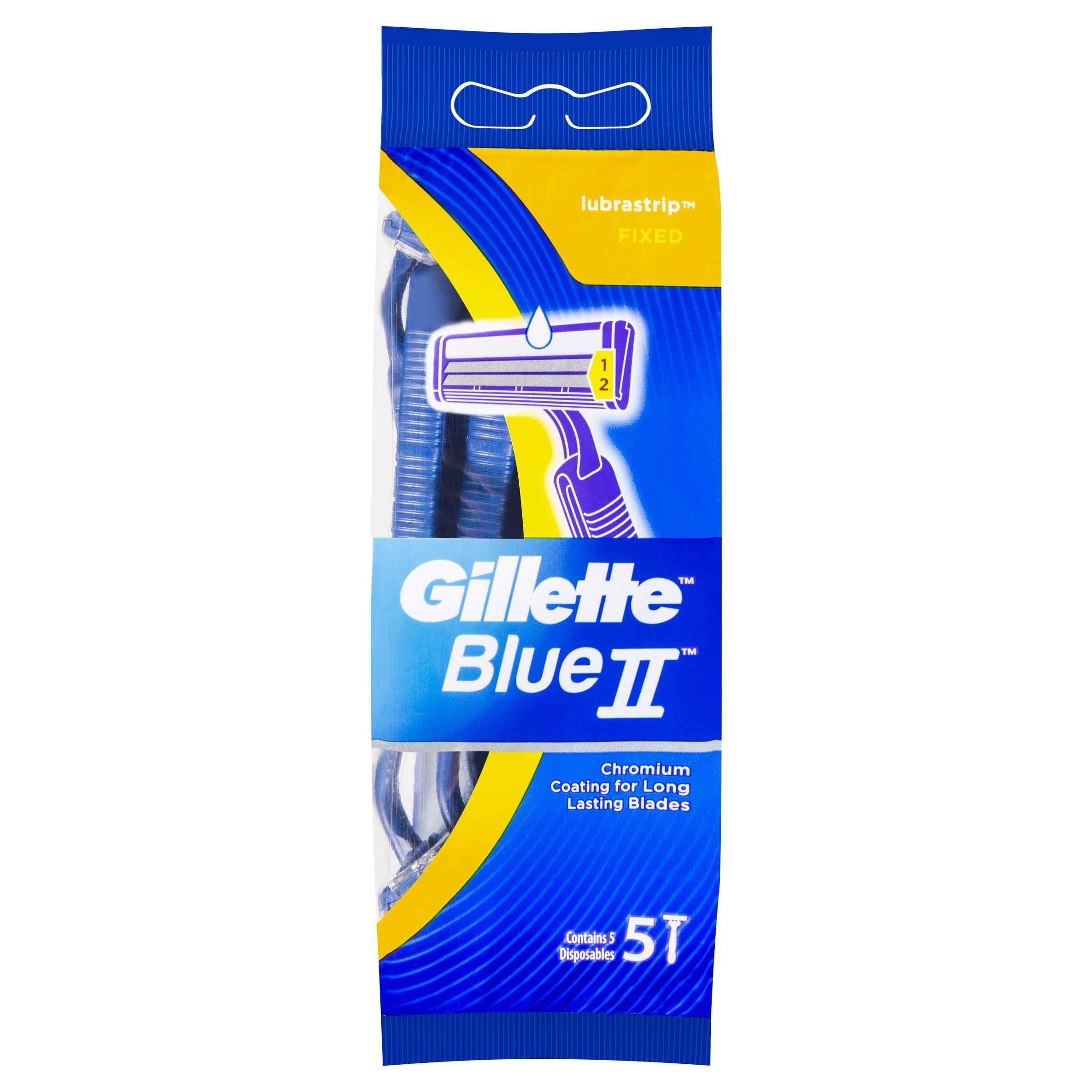 Gillette Blue II Sensitive Disposable Razors 5 pack - Image 1