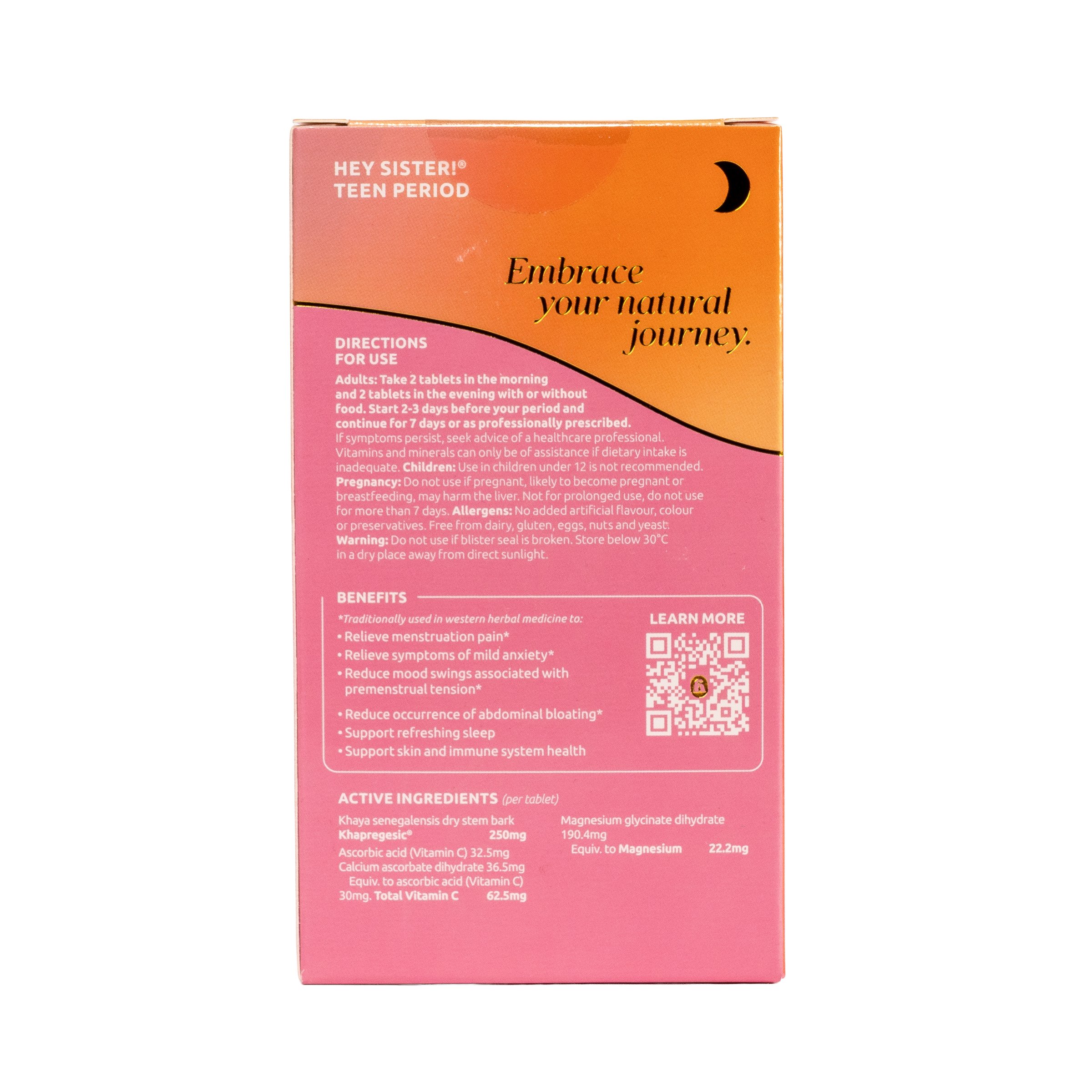 Hey Sister! Life Teen Period Pain 28 tablets - Image 2