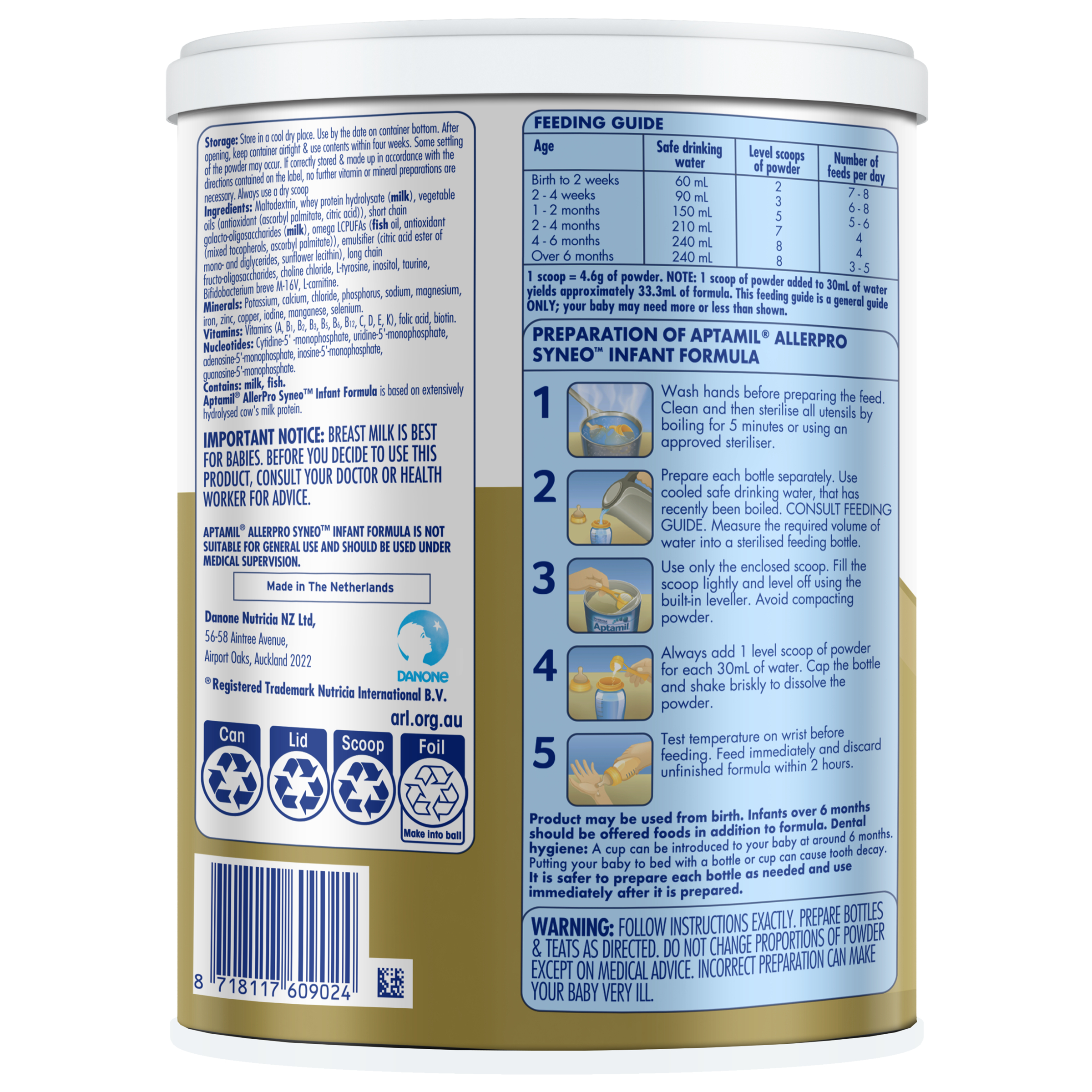 Aptamil Allerpro Syneo 1 - 900g - Image 2