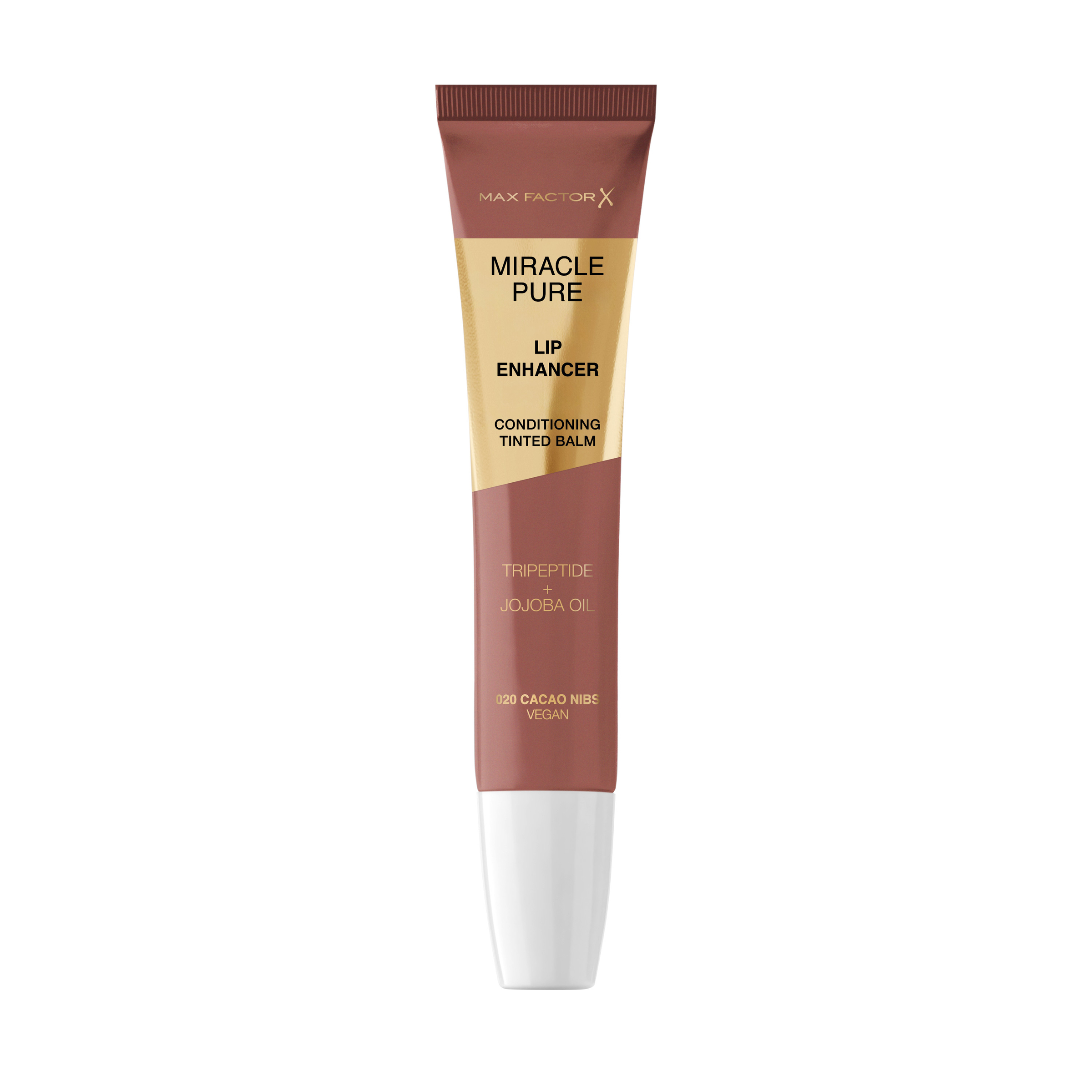 Max Factor Miracle Pure Lip Enhancer Conditioning Tinted Balm Gloss Cacao Nibs 020 - 12ml - Image 1
