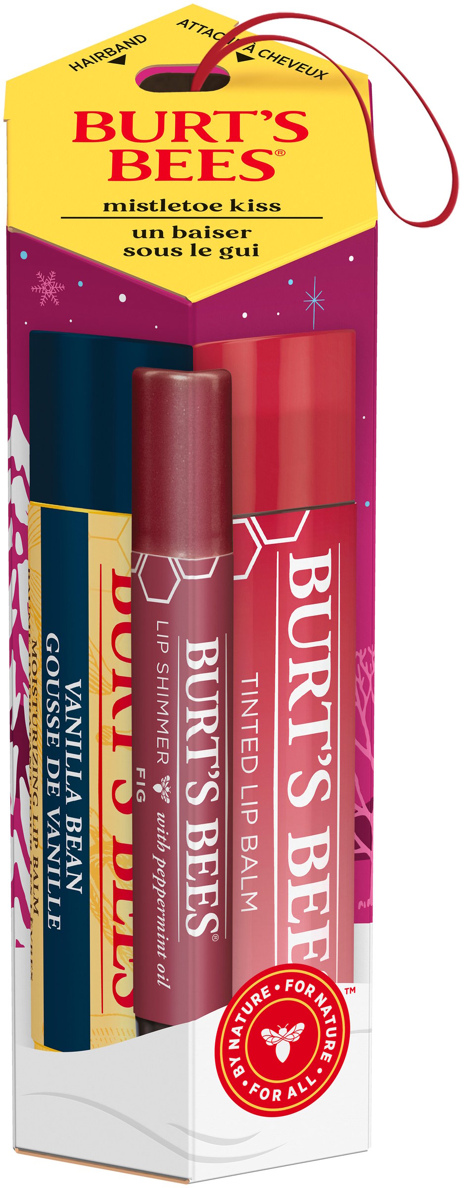 Burt's Bees Mistletoe Kiss Red Variant 3 piece