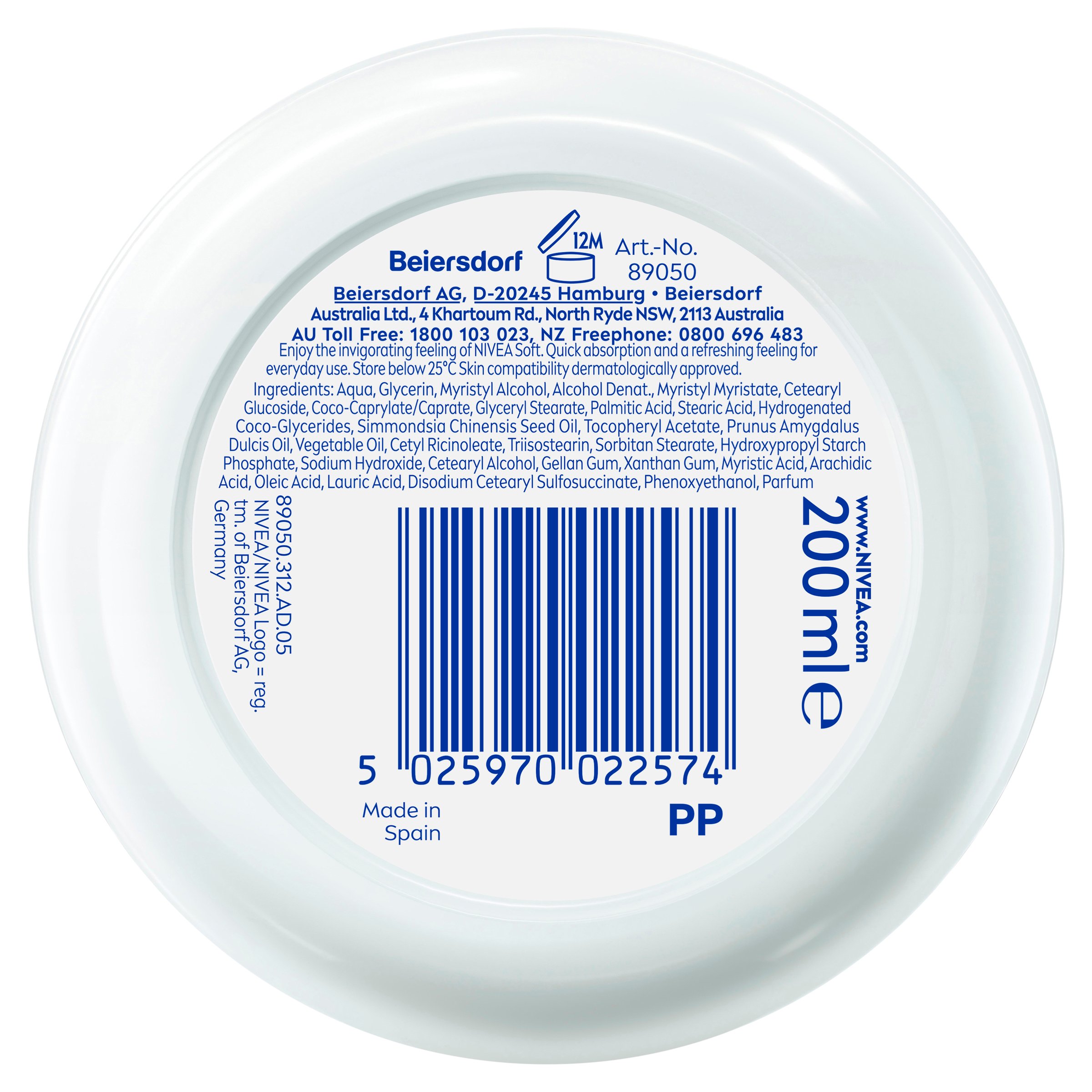 Nivea Soft Creme Jar 200ml - Image 6