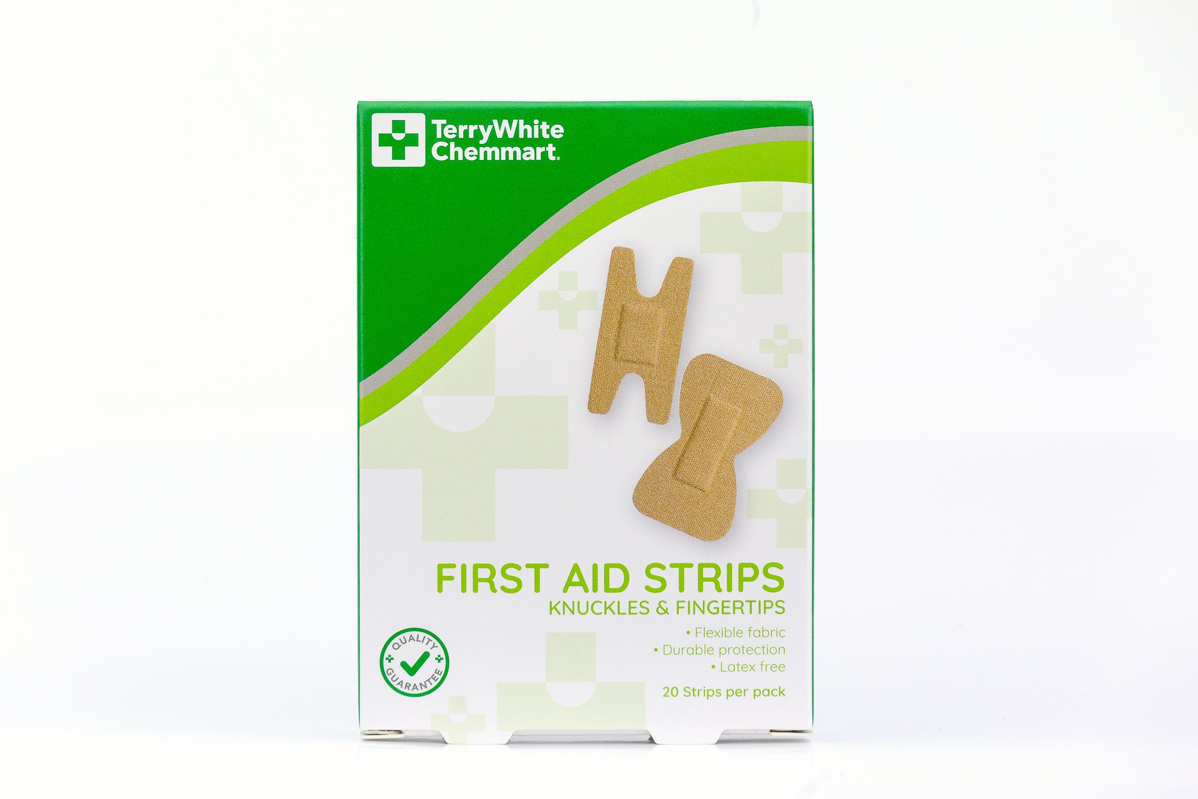 TerryWhite Chemmart First Aid Strips Knuckles And Fingertips 20 pack