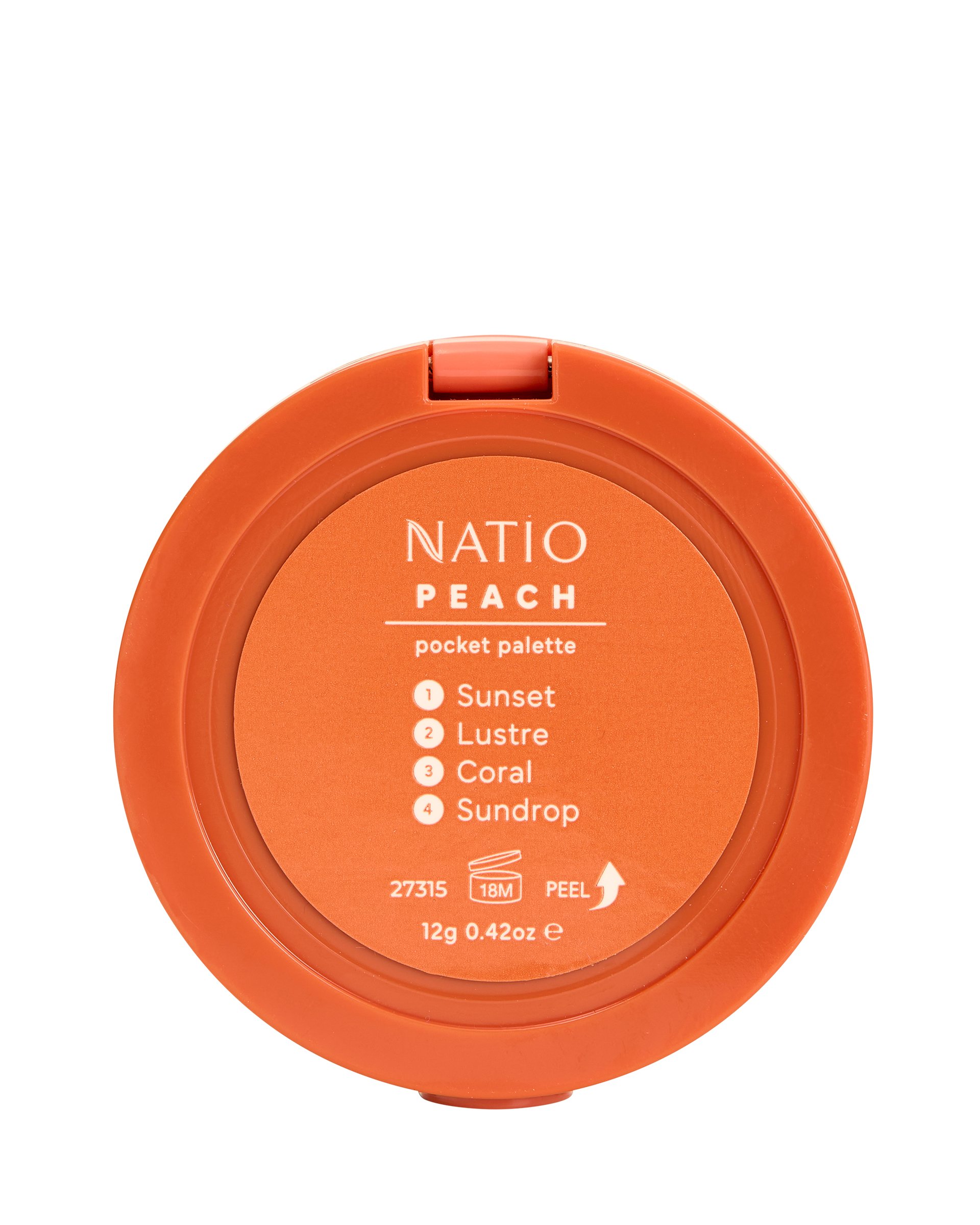 Natio Hello Colour Pocket Palette - Peach 12g - Image 2
