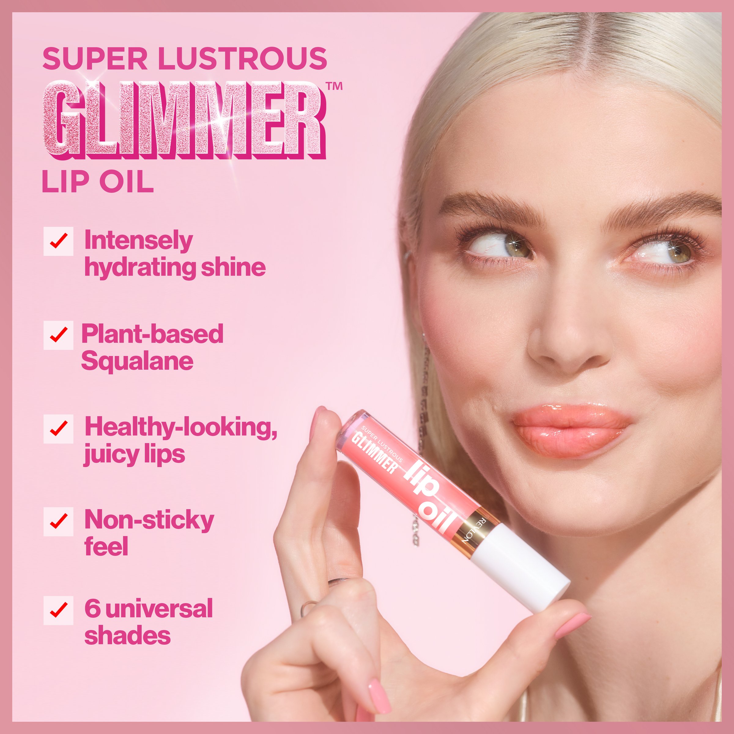 Revlon Glimmer Lip Oil Miss Coral 1 each - Image 3