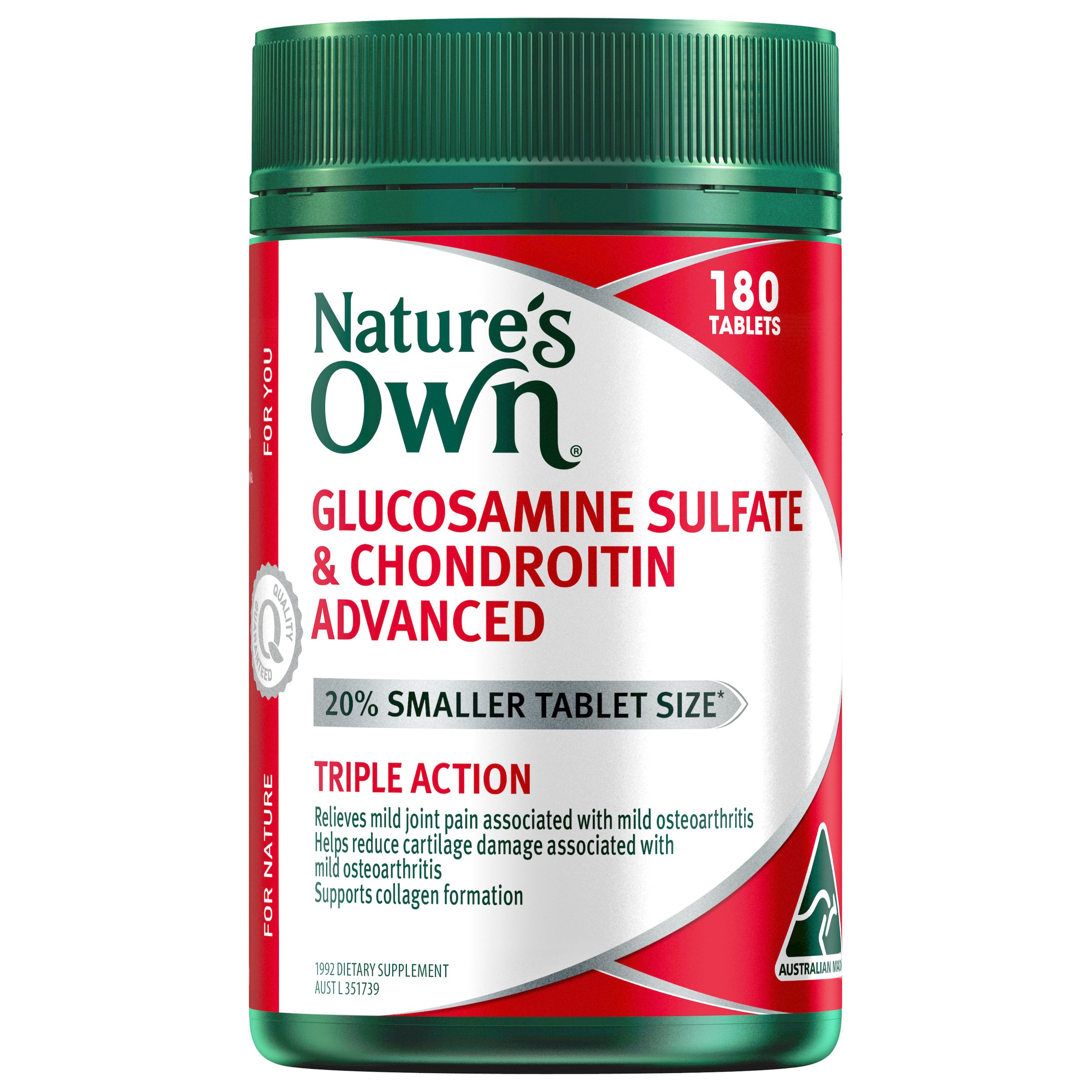Nature's Own Glucosamine Sulfate & Chondroitin Advanced 180 tablets - Image 7