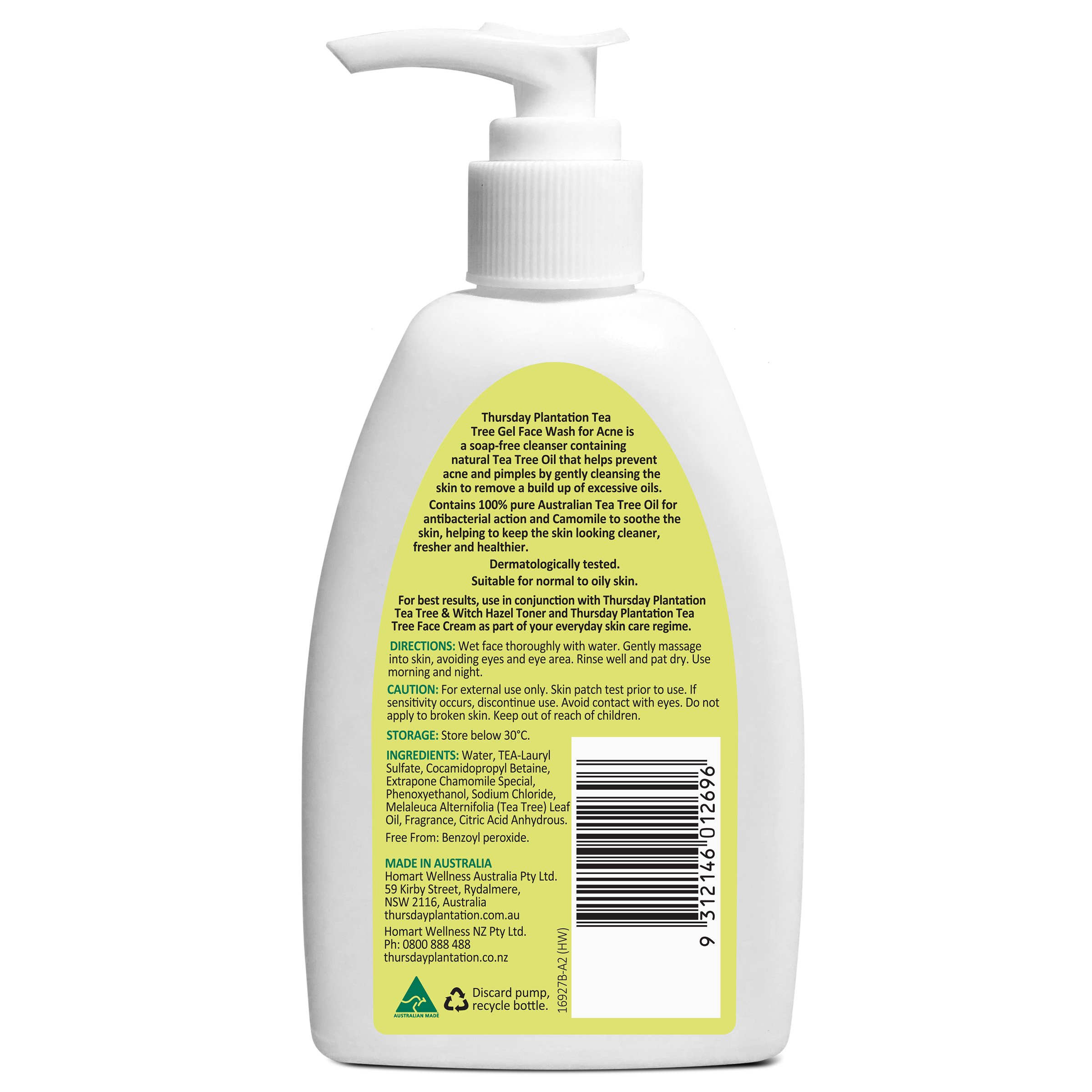 Thursday Plantation Tea Tree Gel Face Wash For Acne 236ml - Image 2