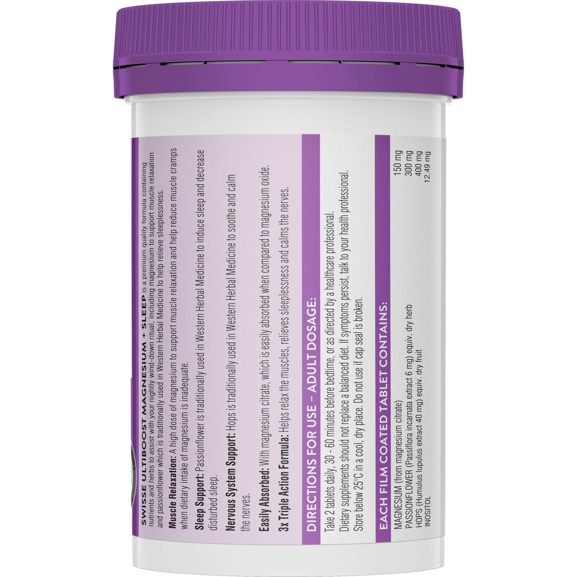 Swisse Ultiboost Magnesium + Sleep 100 tablets - Image 2