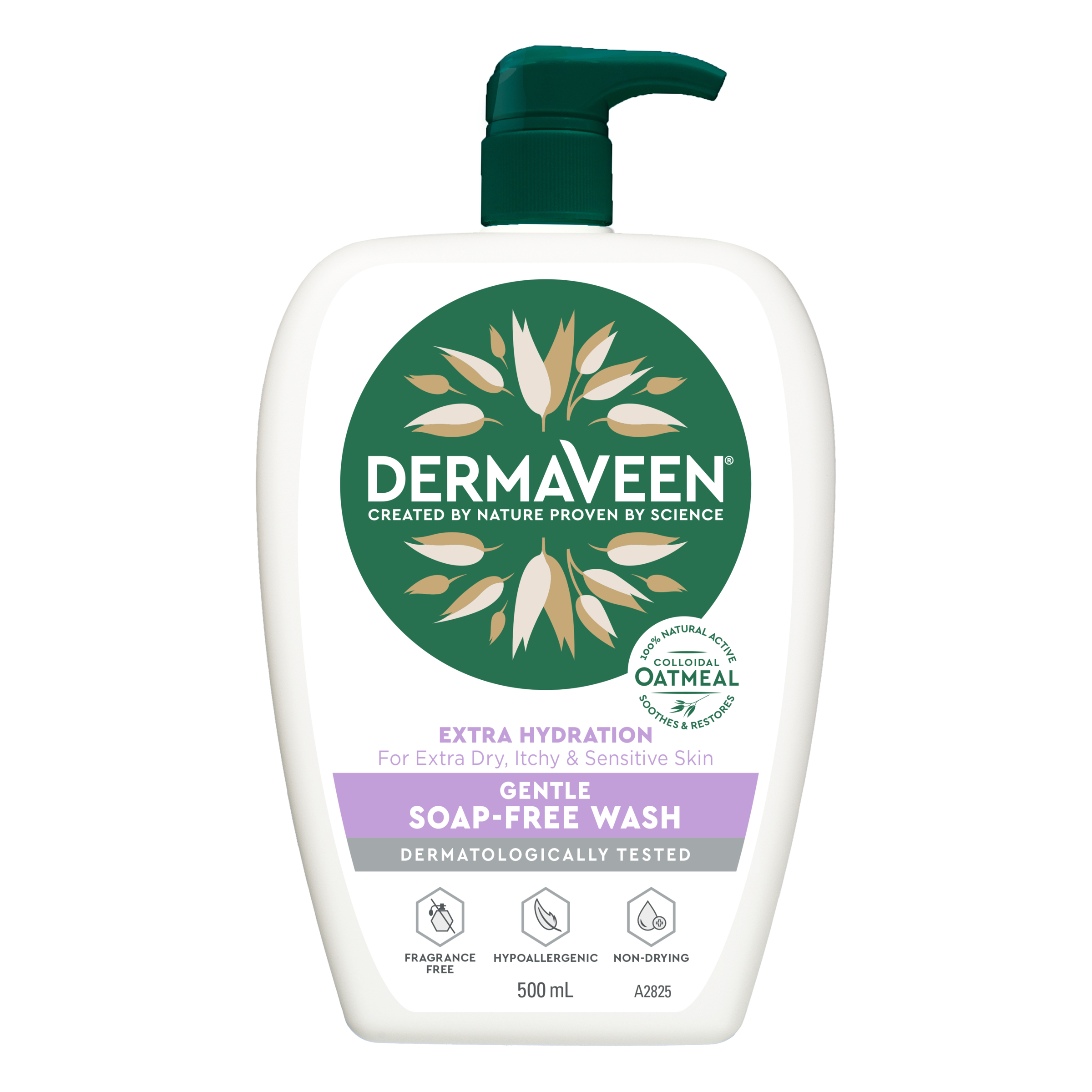 DermaVeen Extra Hydration Gentle Soap Free Wash 500ml - Image 1