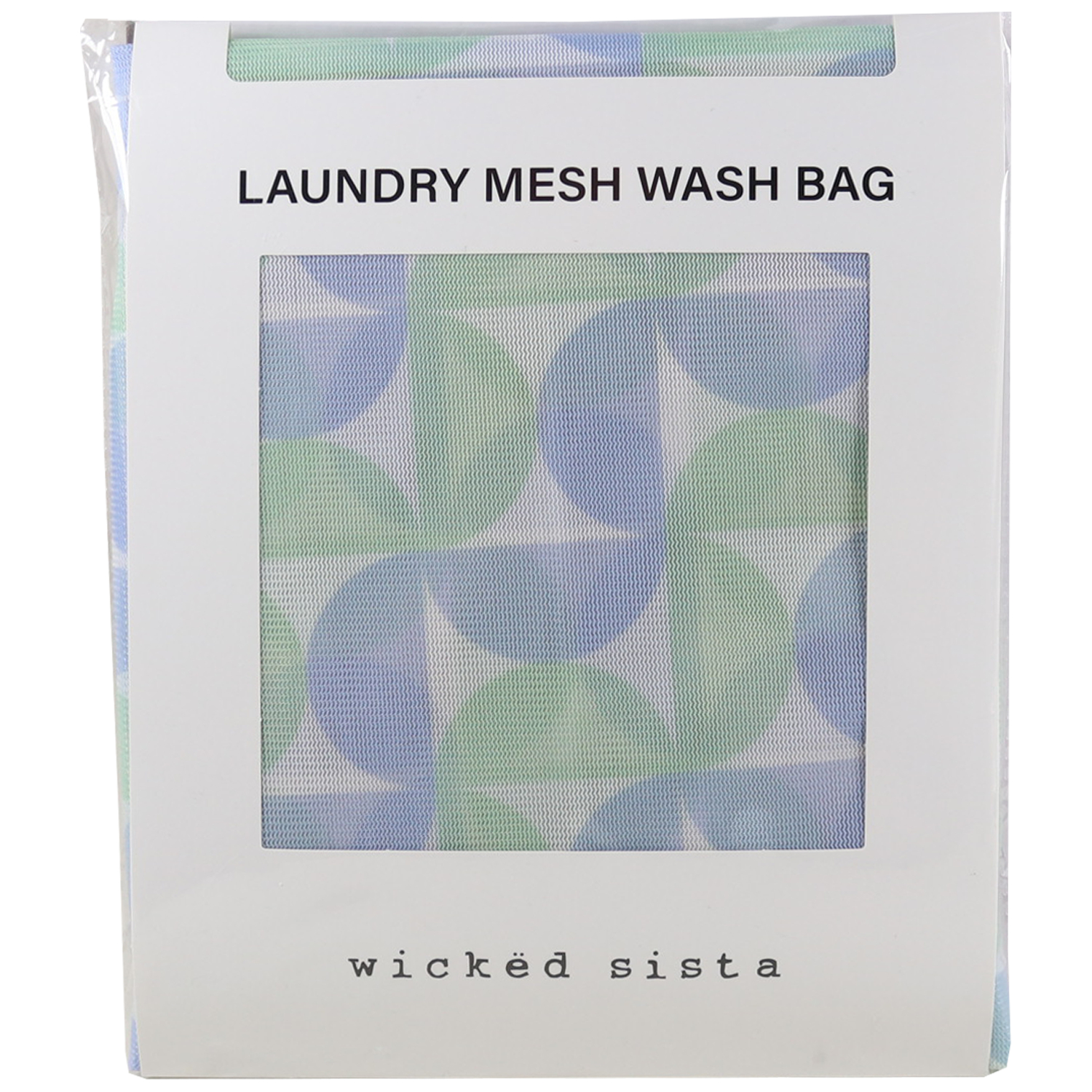 Wicked Sista Laundry Mesh Wash Bag Demi Geo 1 each - Image 1