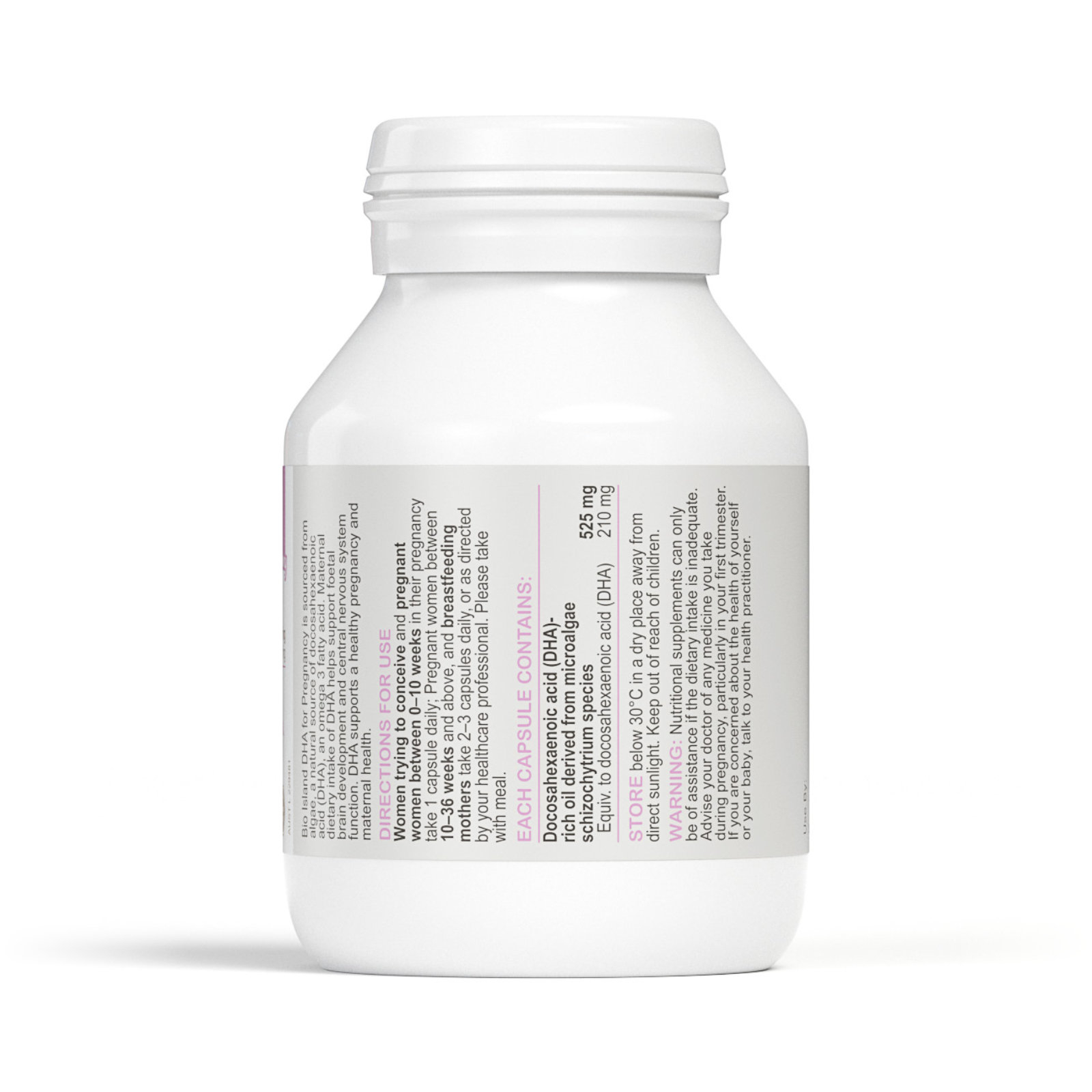 Bio Island DHA For Pregnancy 60 soft gel capsules - Image 3