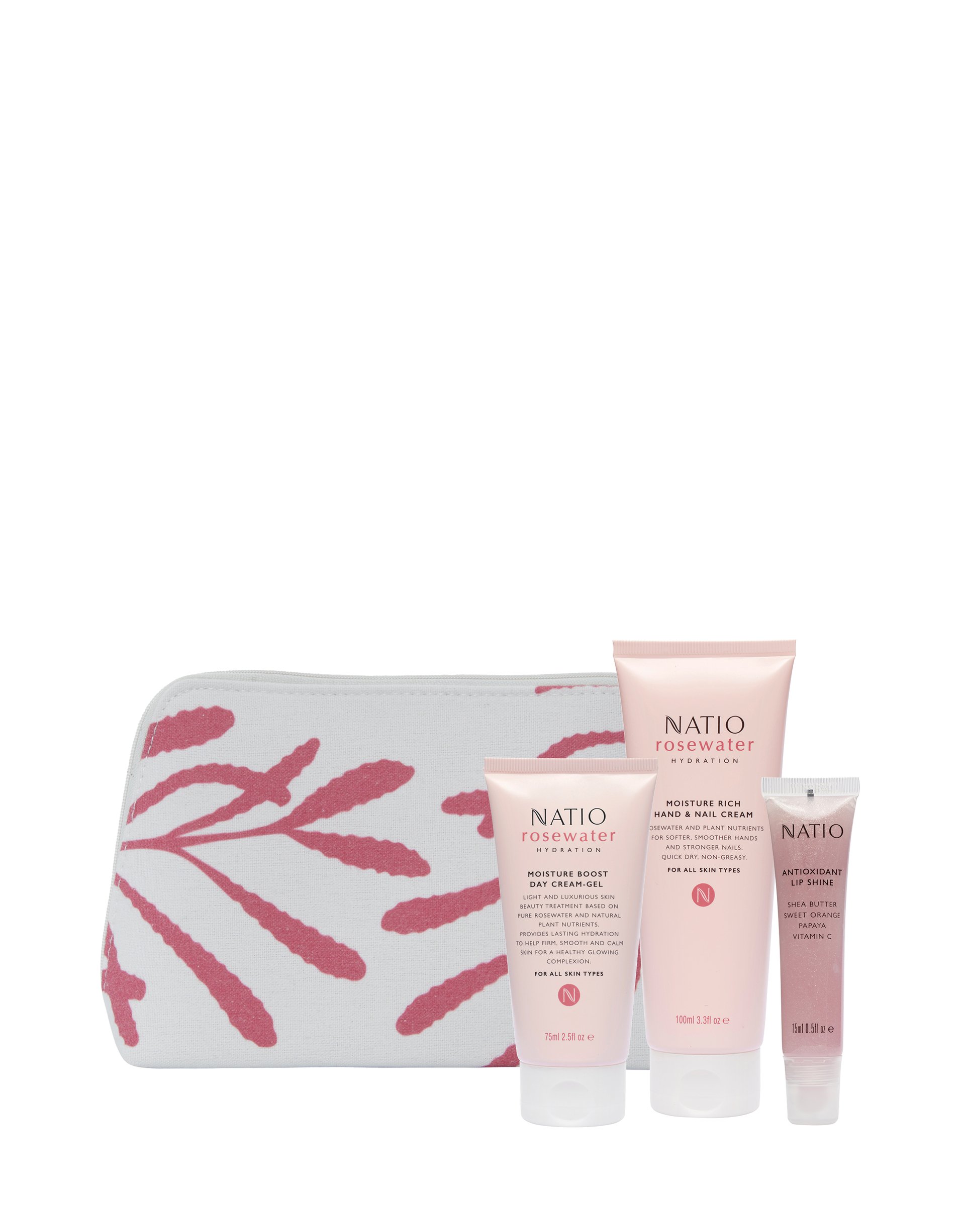 Natio Rosewater Nurtured Gift Set 4 piece - Image 1