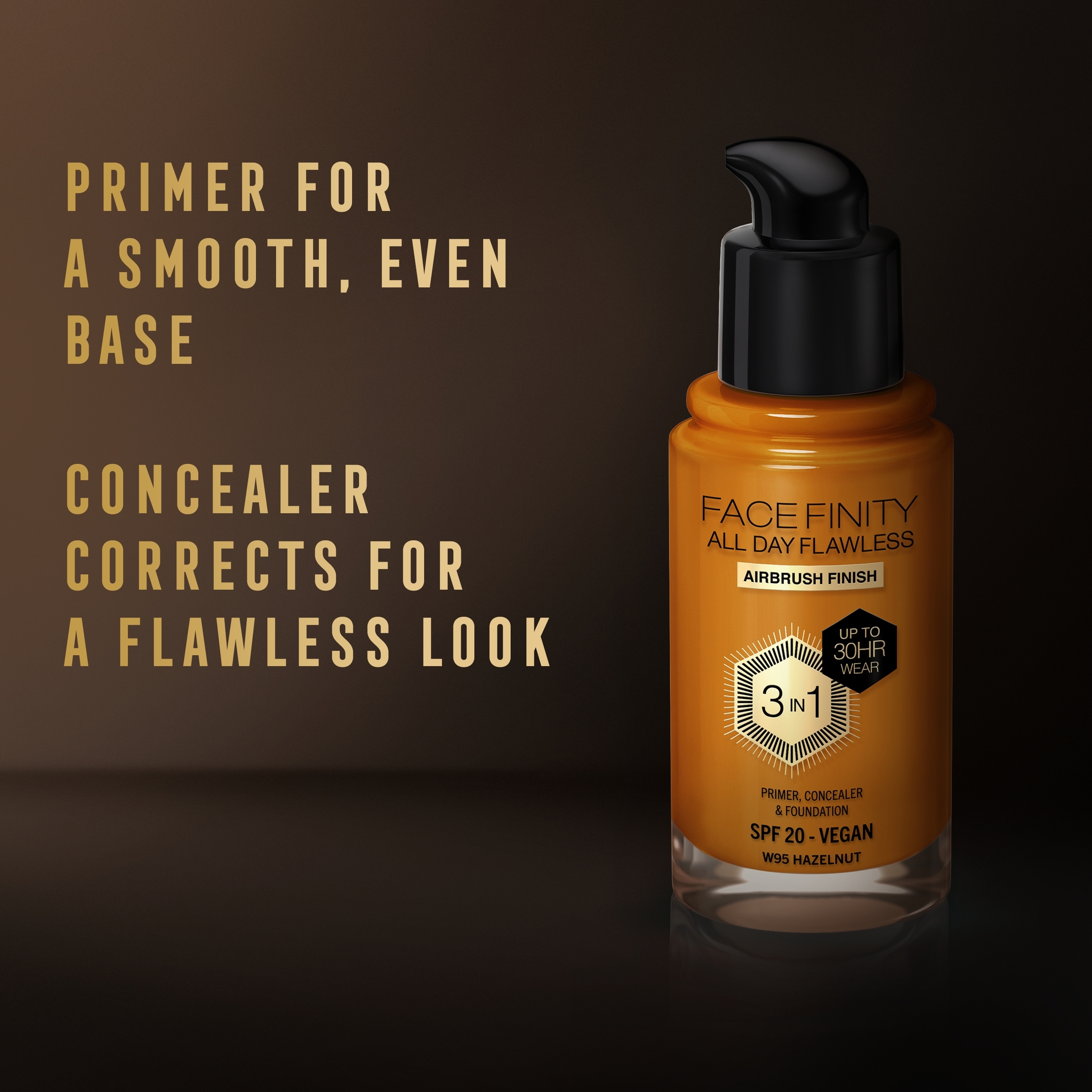 Max Factor Facefinity All Day Flawless D5 Free Foundation Hazelnut 95 - Image 5