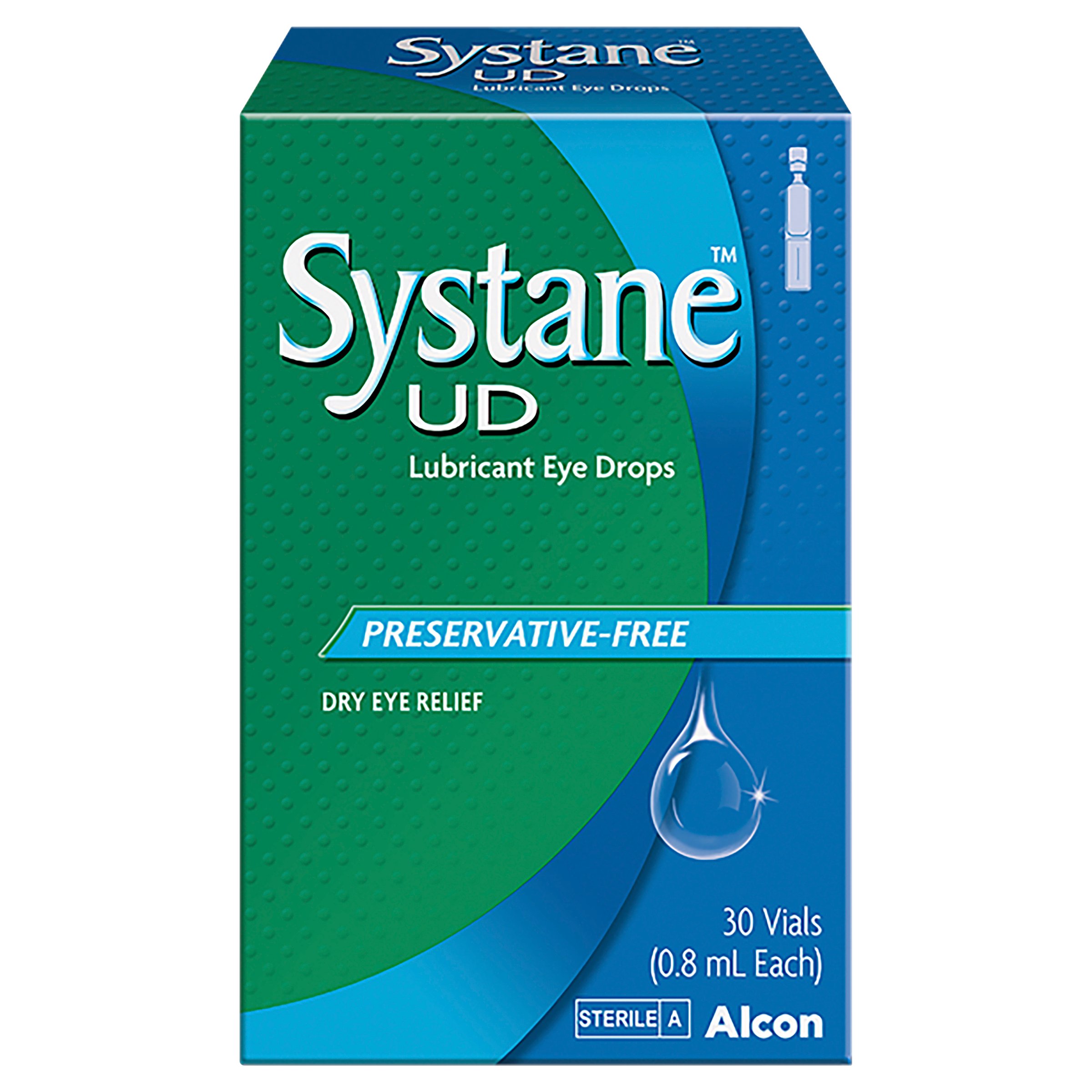 Systane Unit Dose Lubricant Eye Drops 0.8ml - 30 vials - Image 1
