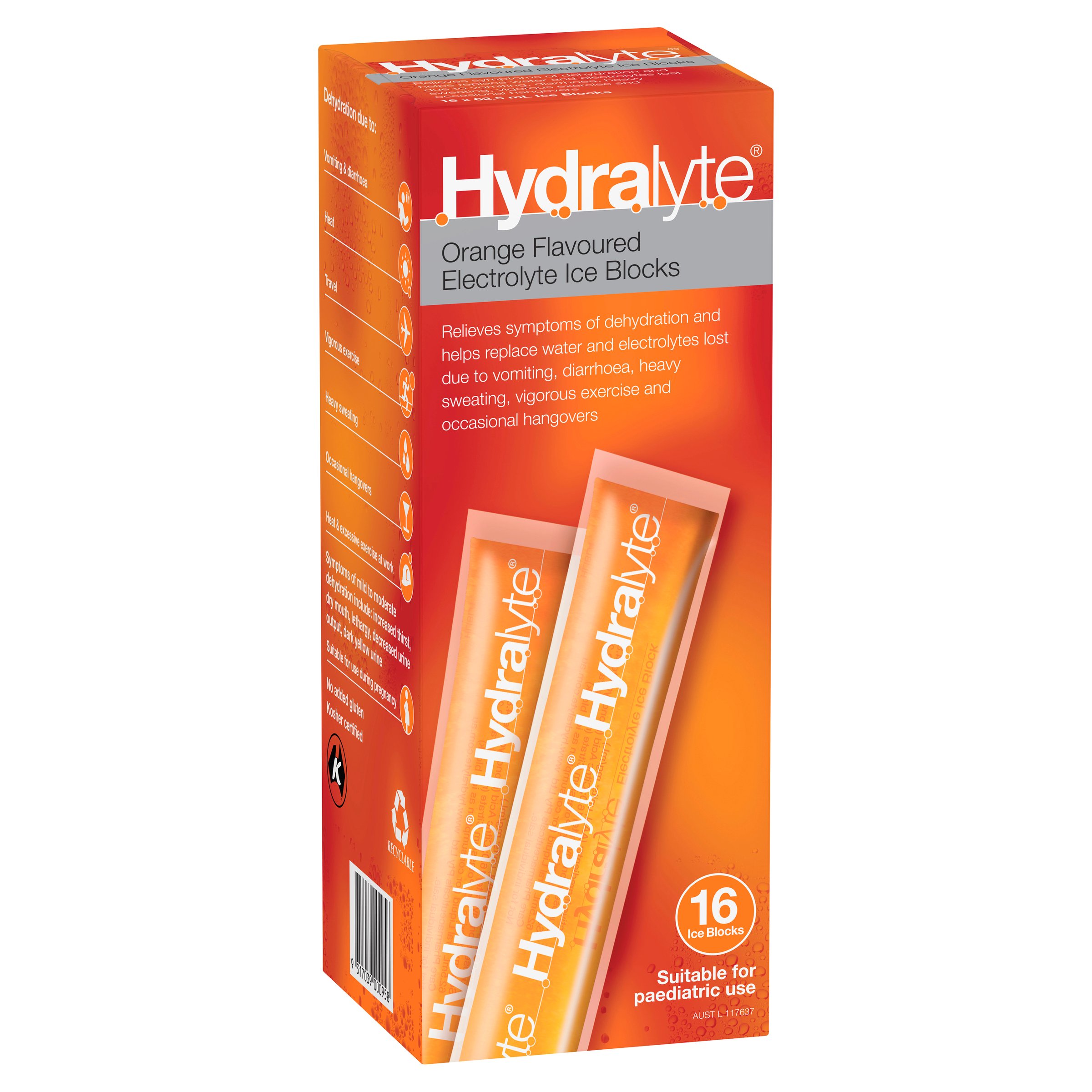 Hydralyte Ice Block Orange Flavoured 16 pack - Image 8