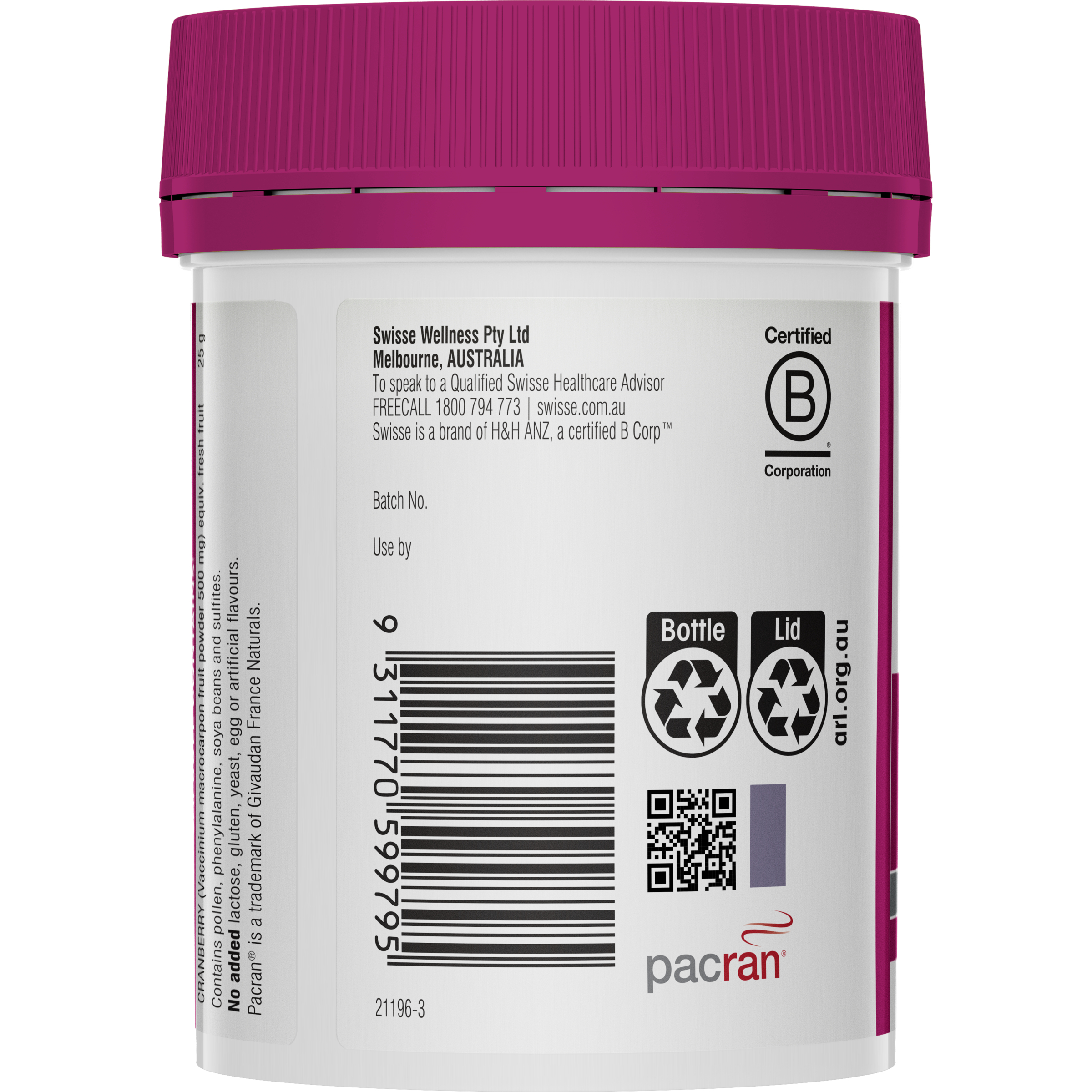 Swisse Ultiboost High Strength Cranberry 90 capsules - Image 3