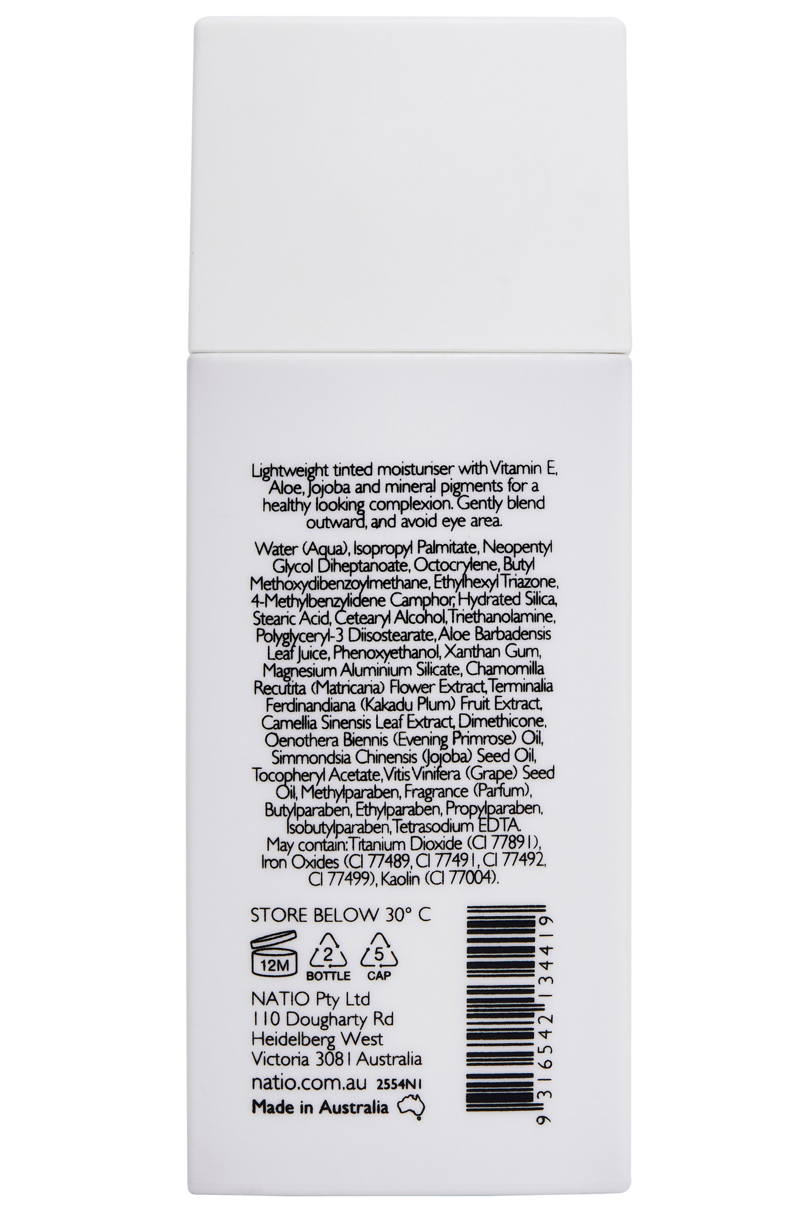 Natio Tinted Moisturiser SPF50+ Medium 50ml - Image 2