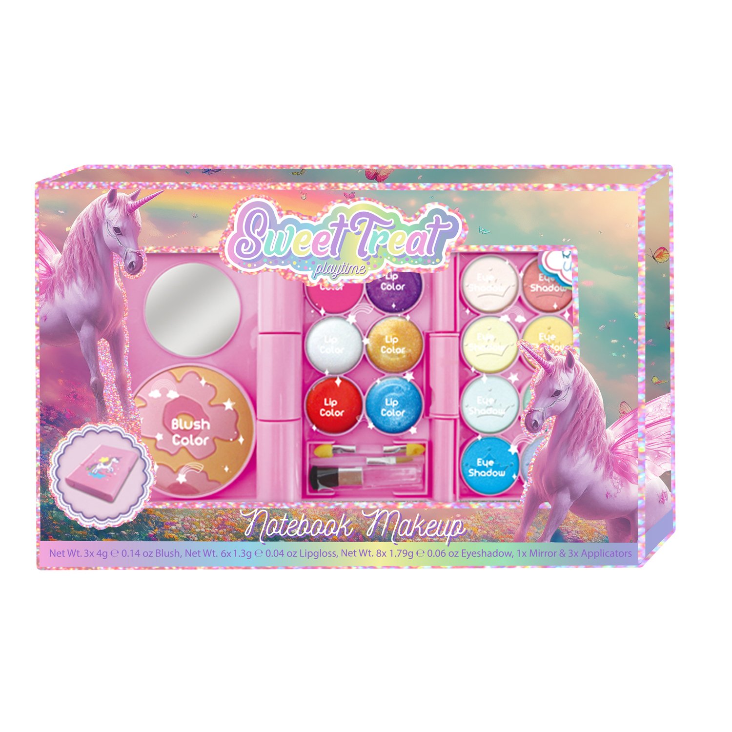 Sweet Treats Notebook Makeup Set 1 each