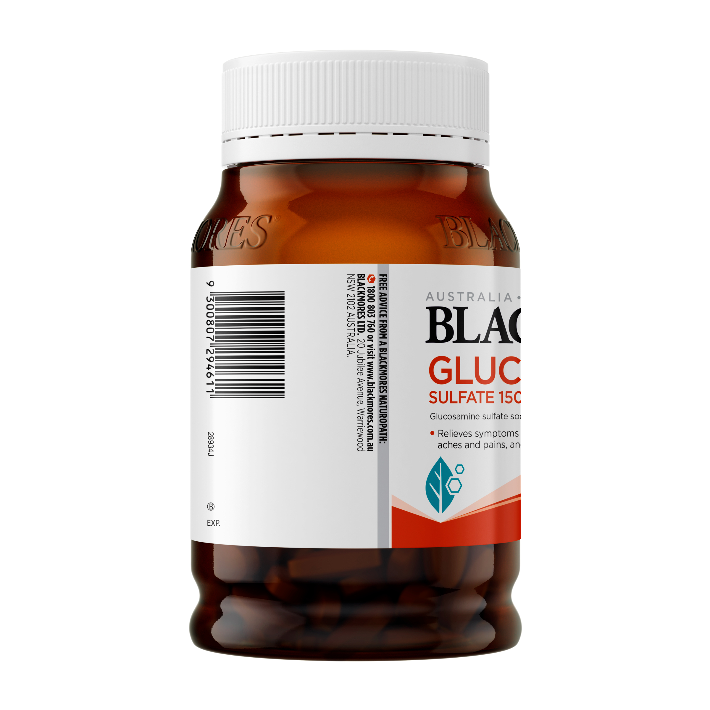 Blackmores Glucosamine Sulfate Complex 1500mg - 180 tablets - Image 2
