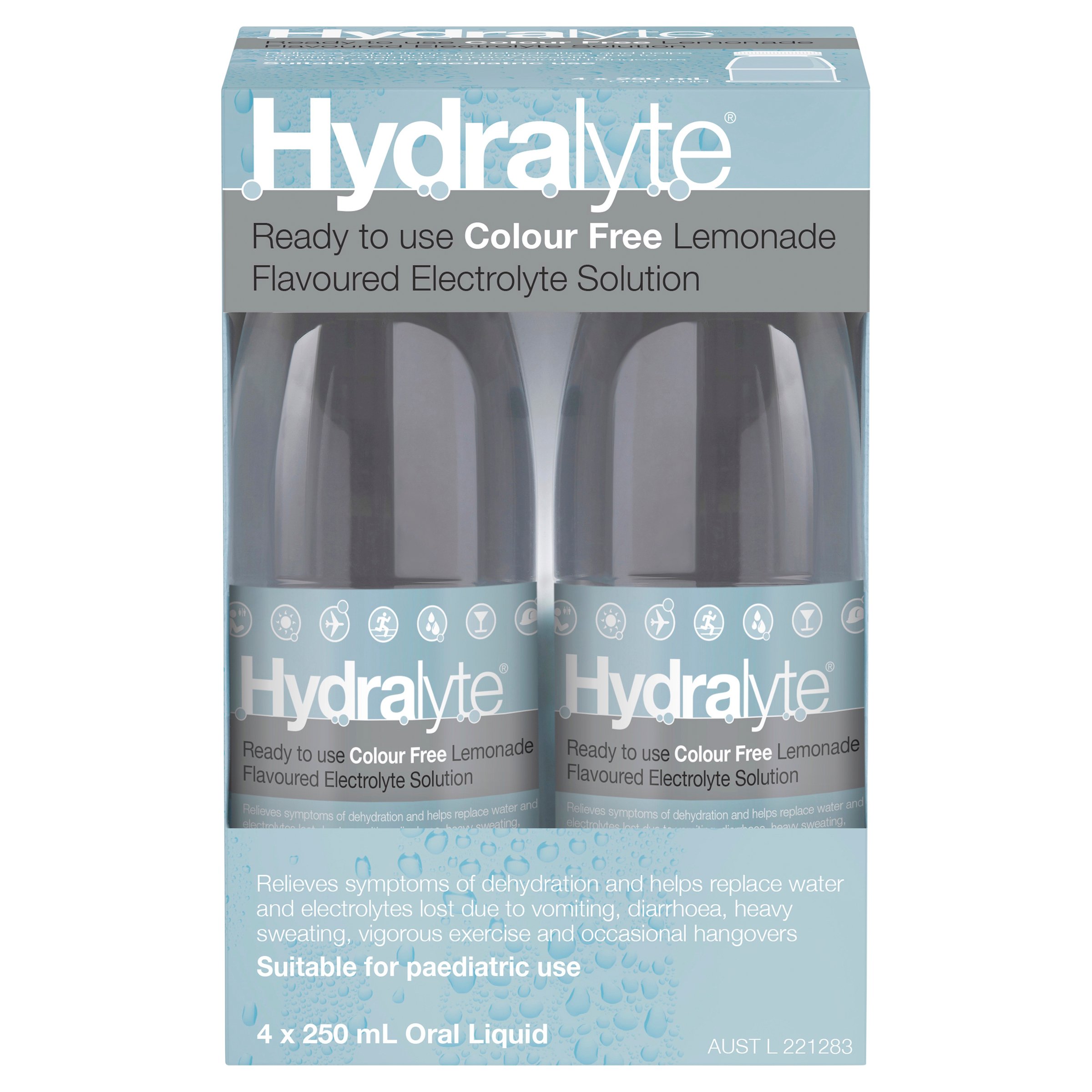Hydralyte Colour Free Lemonade Flavoured Solution 250ml - 4 pack - Image 7
