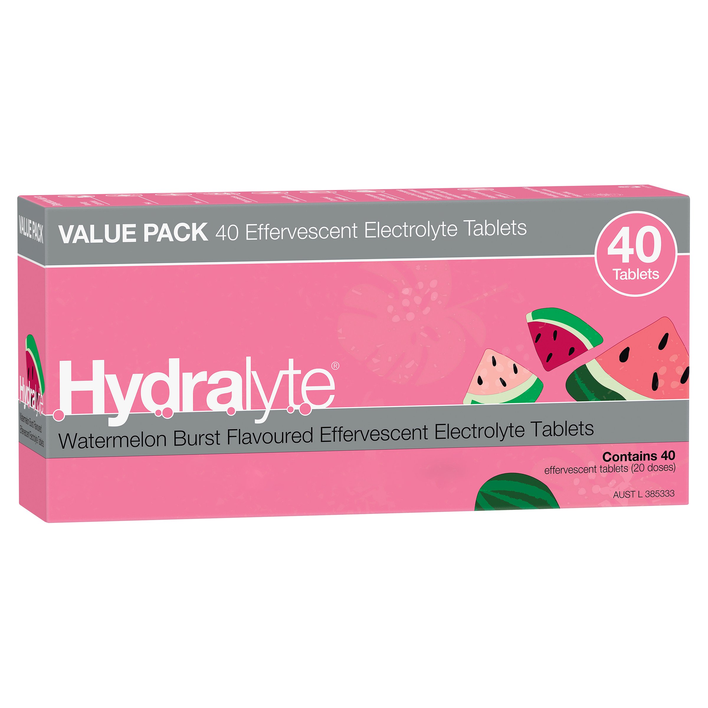 Hydralyte Effervescent Watermelon Burst 40 tablets - Image 6