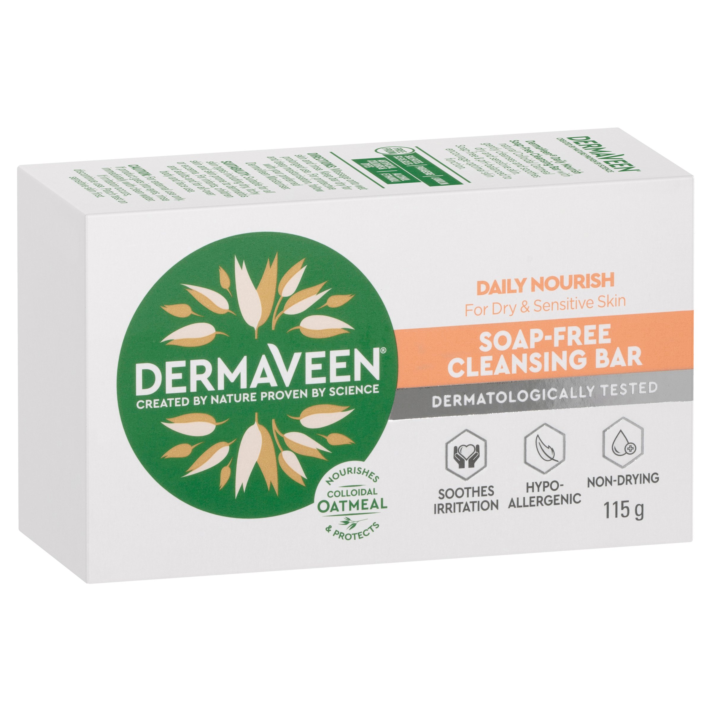 DermaVeen Daily Nourish Soap Free Cleansing Bar 115g - Image 8