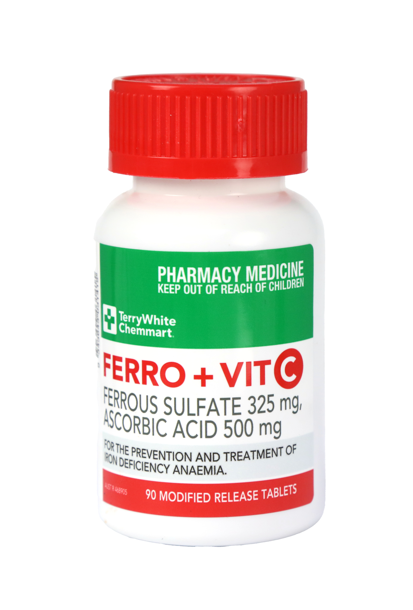 TerryWhite Chemmart Ferro + Vitamin C 90 tablets
