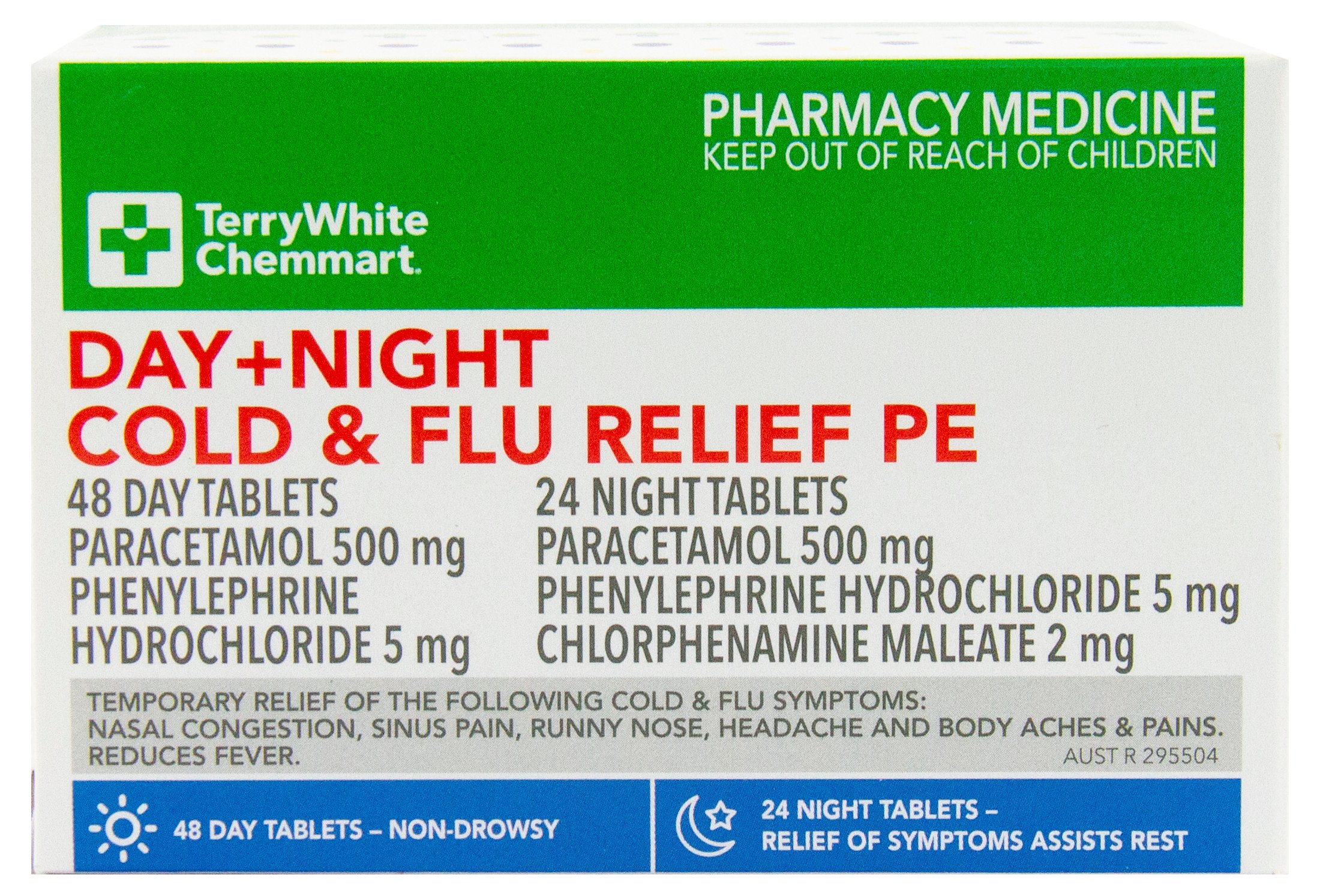 TerryWhite Chemmart Cold & Flu Relief Day & Night PE 72 tablets - Image 3