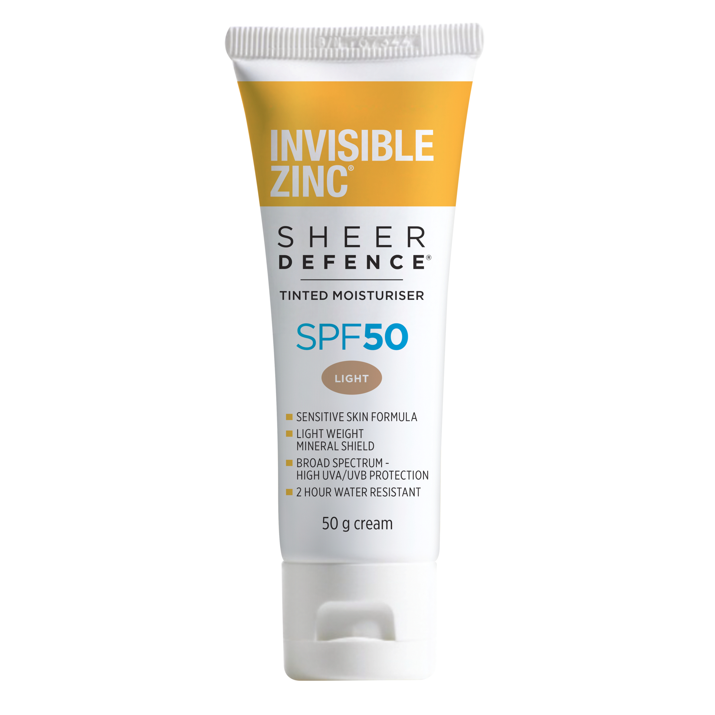Invisible Zinc Sheer Defence Tinted Moisturiser Light SPF50 - 50g - Image 5
