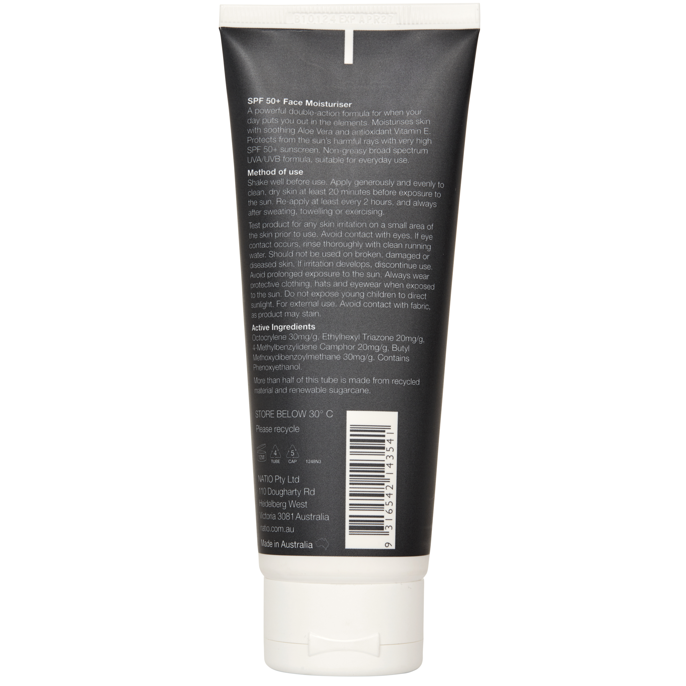 Natio For Men SPF 50+ Face Moisturiser 100ml - Image 2