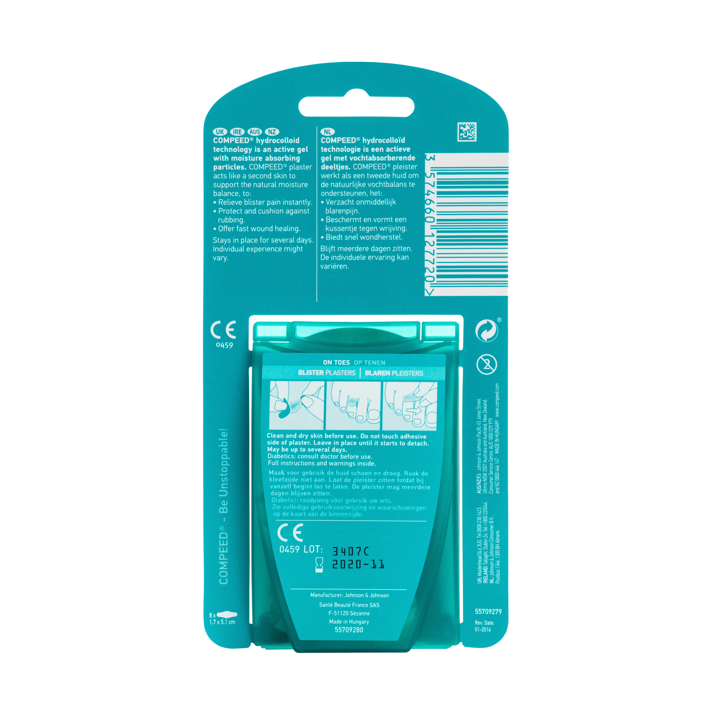 Compeed Blister Plasters On Toes 8 pack - Image 2