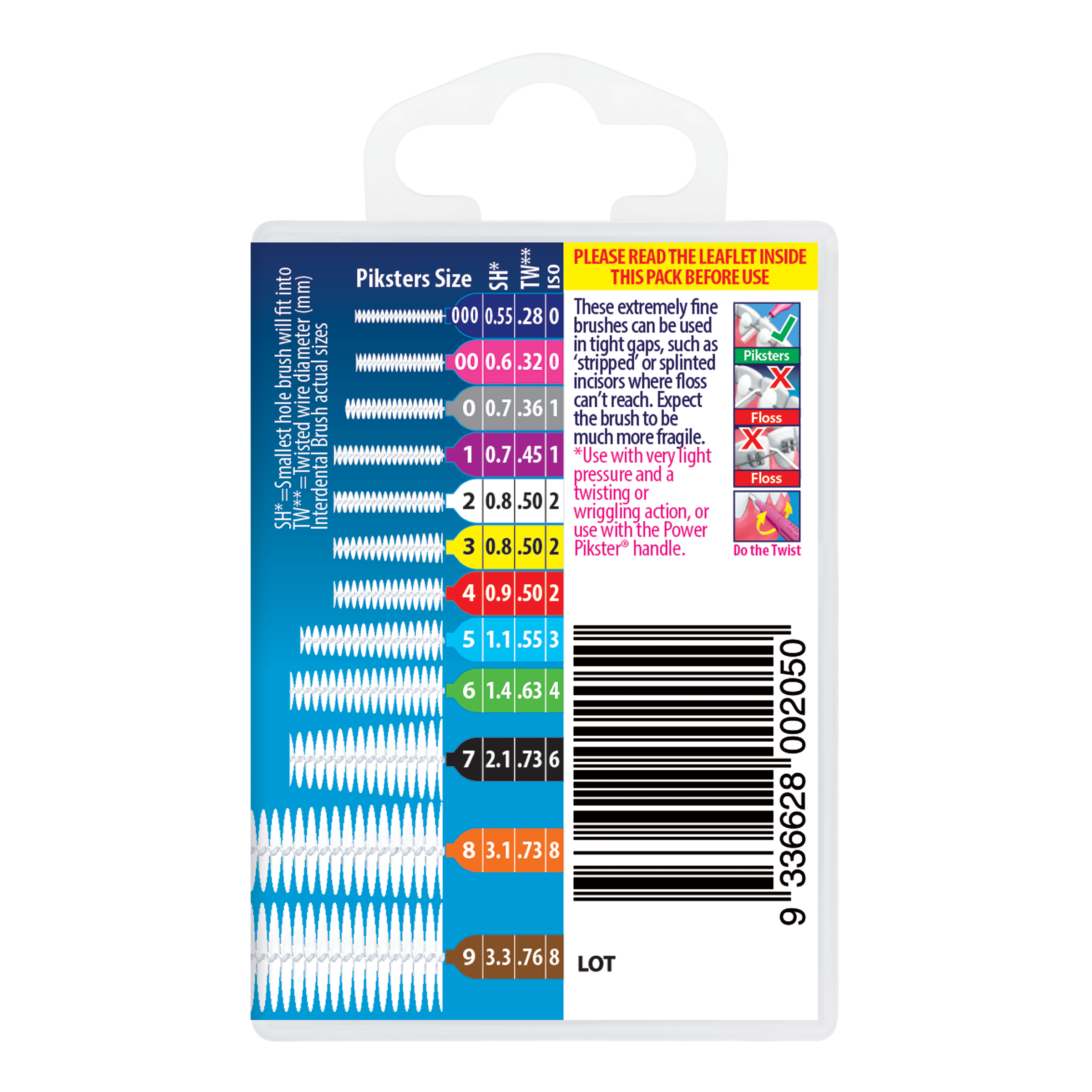 Piksters Interdental Brush Size 00 Pink 40 pack - Image 2