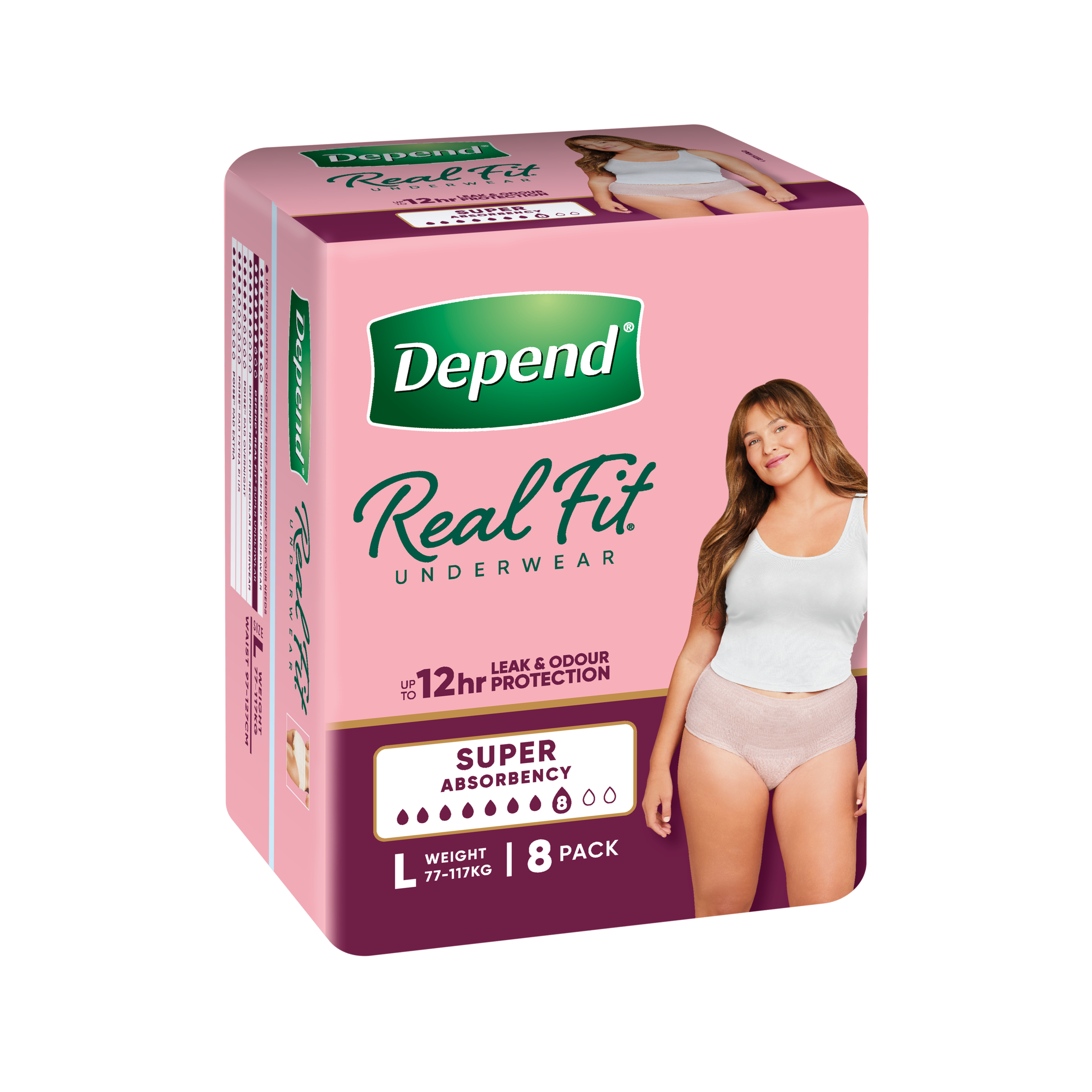 Depend RealFit Super Underwear Female Large 8 pack - Image 10