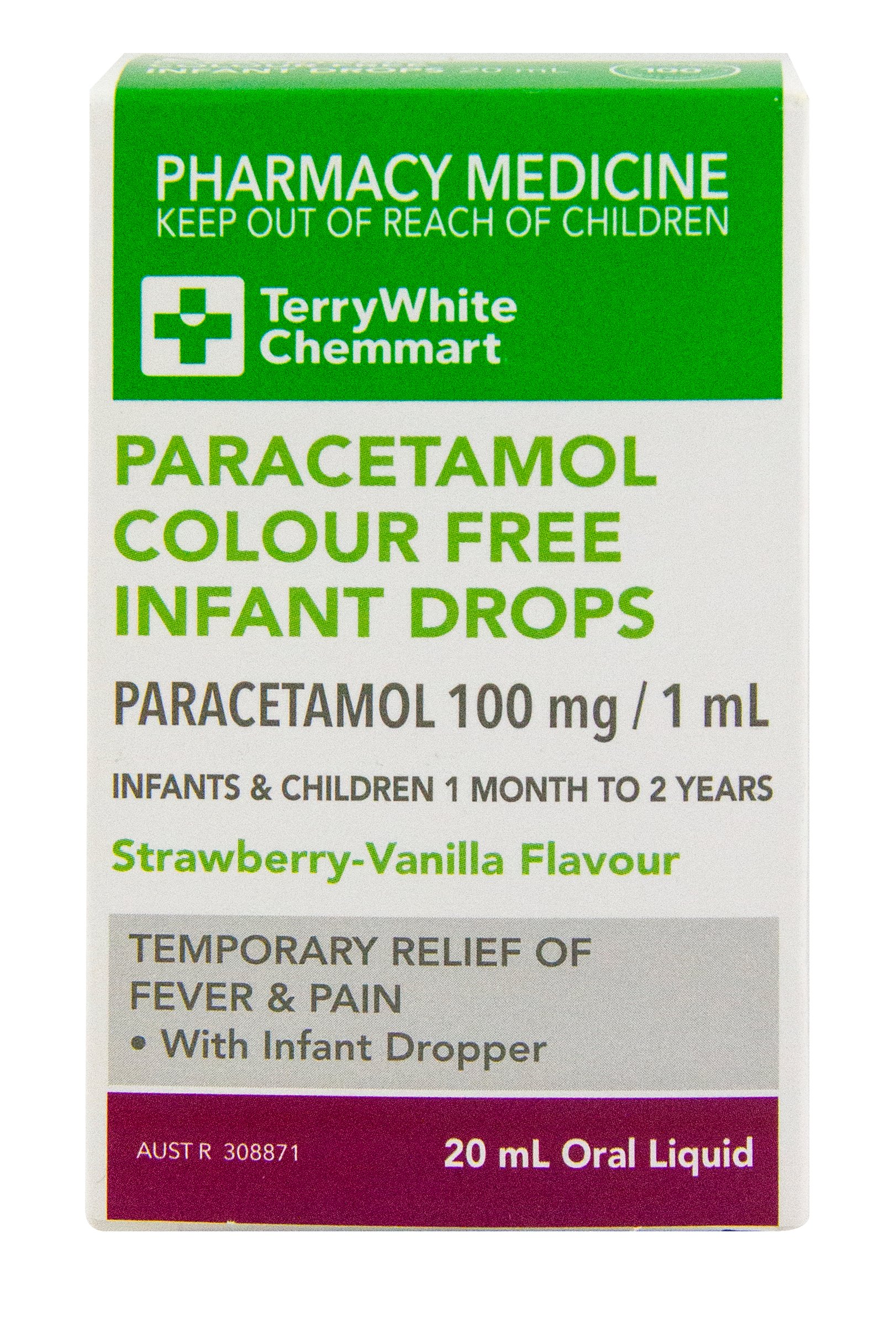 TerryWhite Chemmart Paracetamol Colour Free Infant Drops 20ml - Image 2