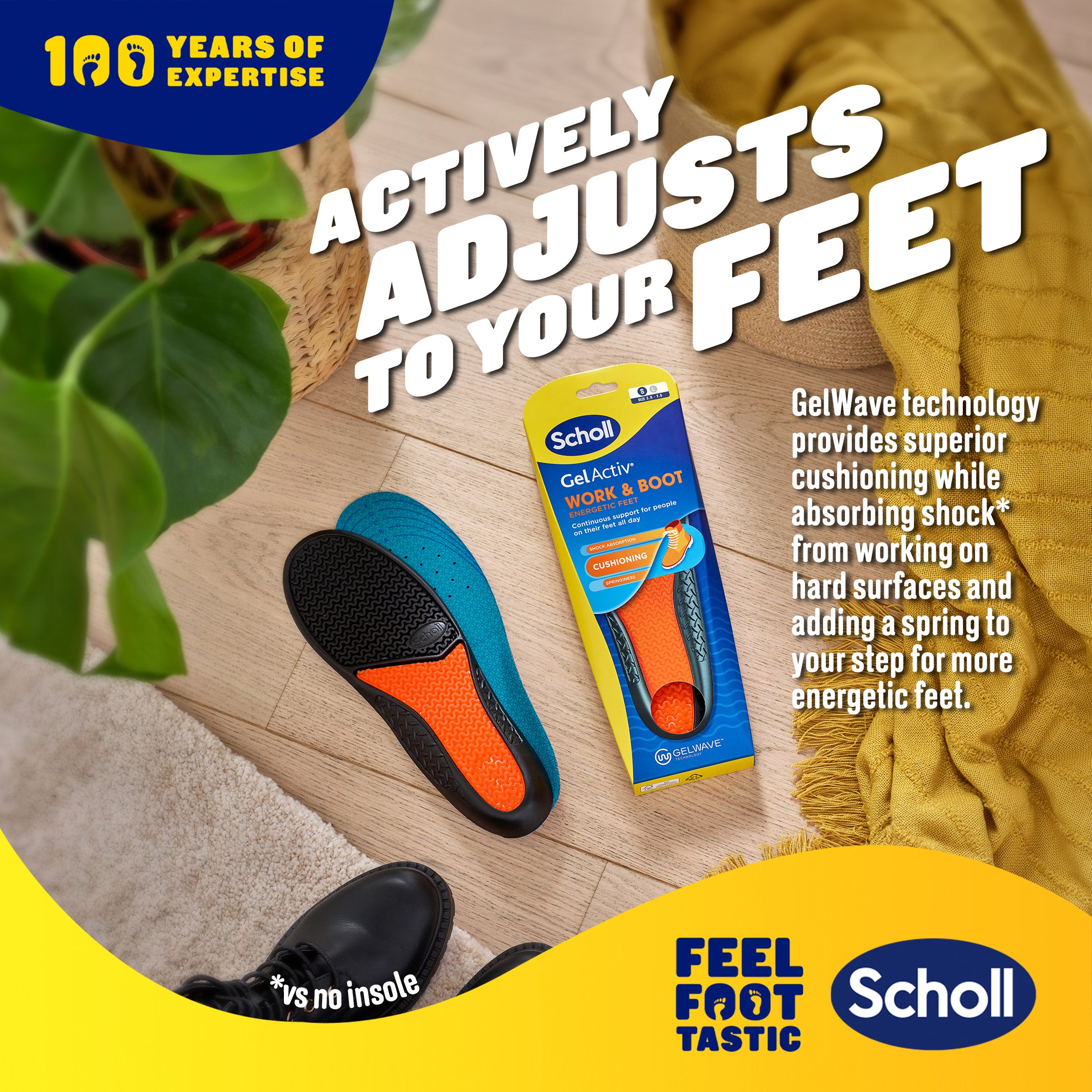 Scholl Gel Activ Insole Work & Boot Small 1 each - Image 12