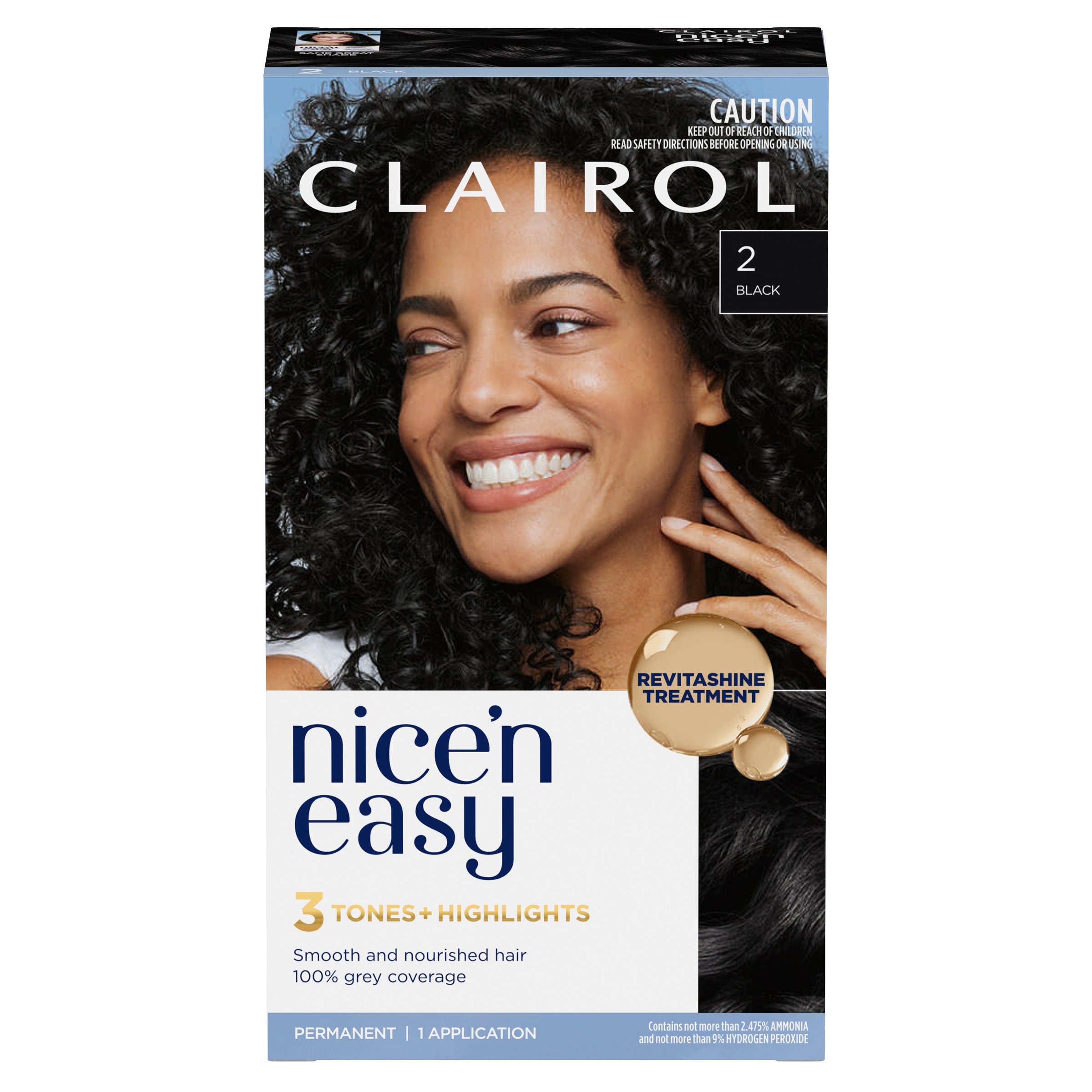Clairol Nice'n Easy 2 Natural Black 1 pack - Image 1