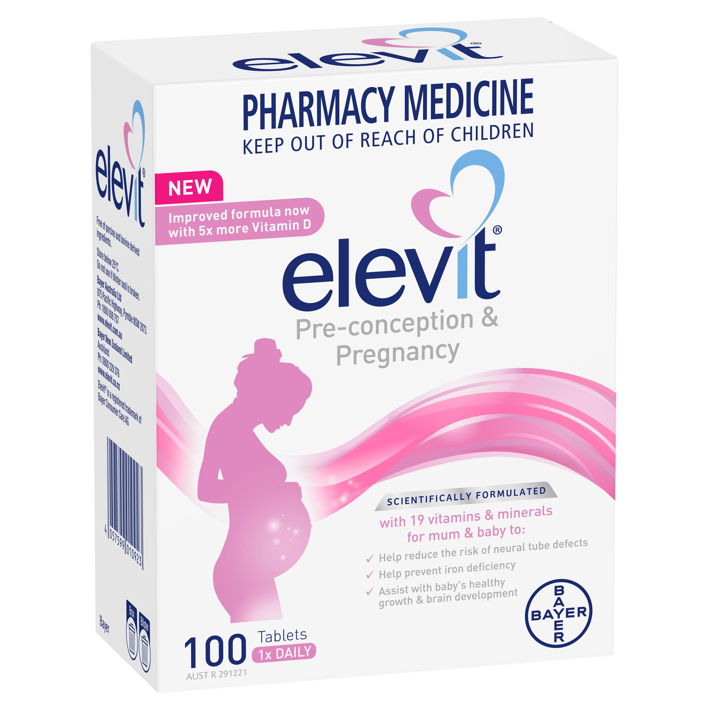 Elevit Pre-Conception & Pregnancy 100 tablets - Image 12