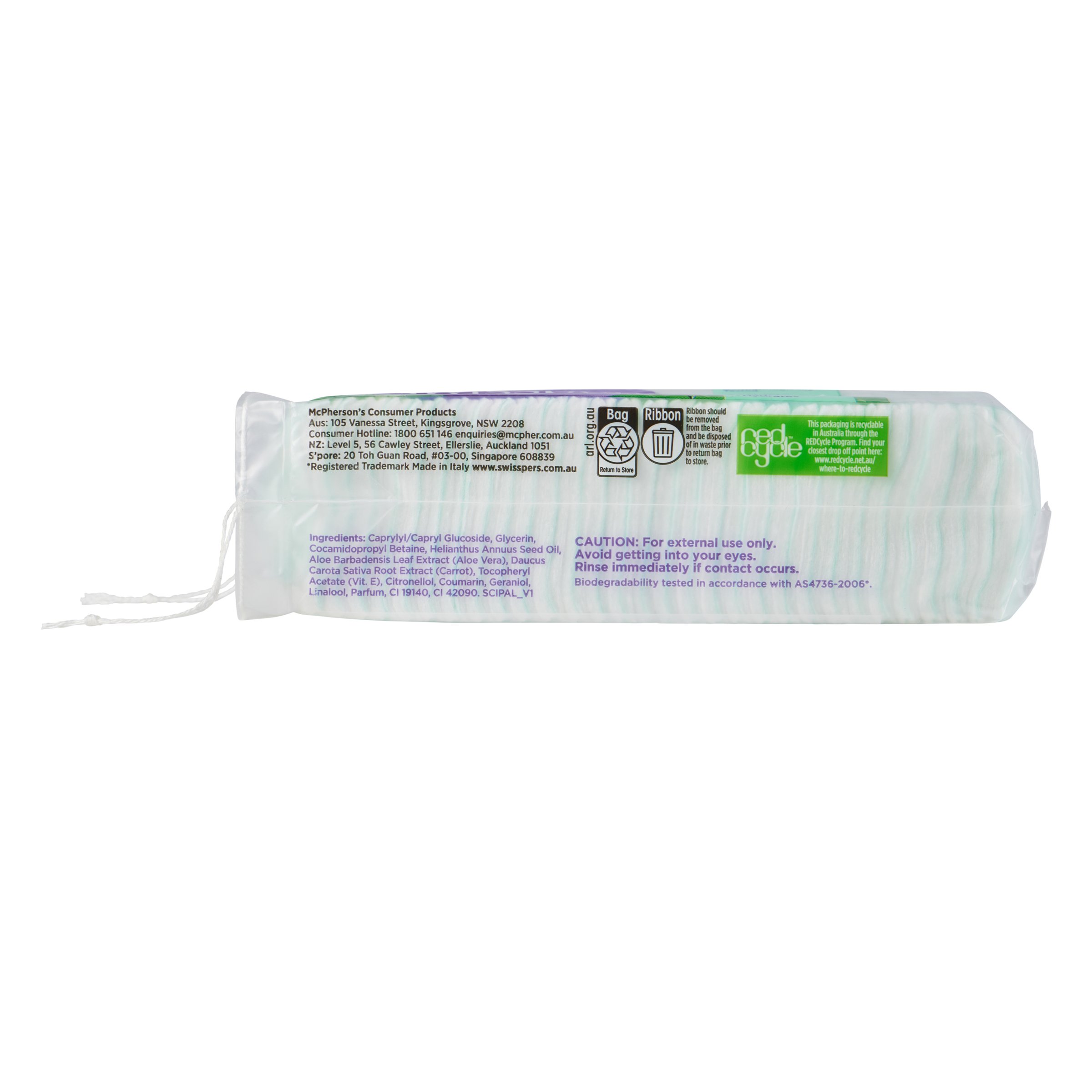 Swisspers Earth Kind 3 In 1 Cleanser Infused Pads Aloe Vera 60 pack - Image 3