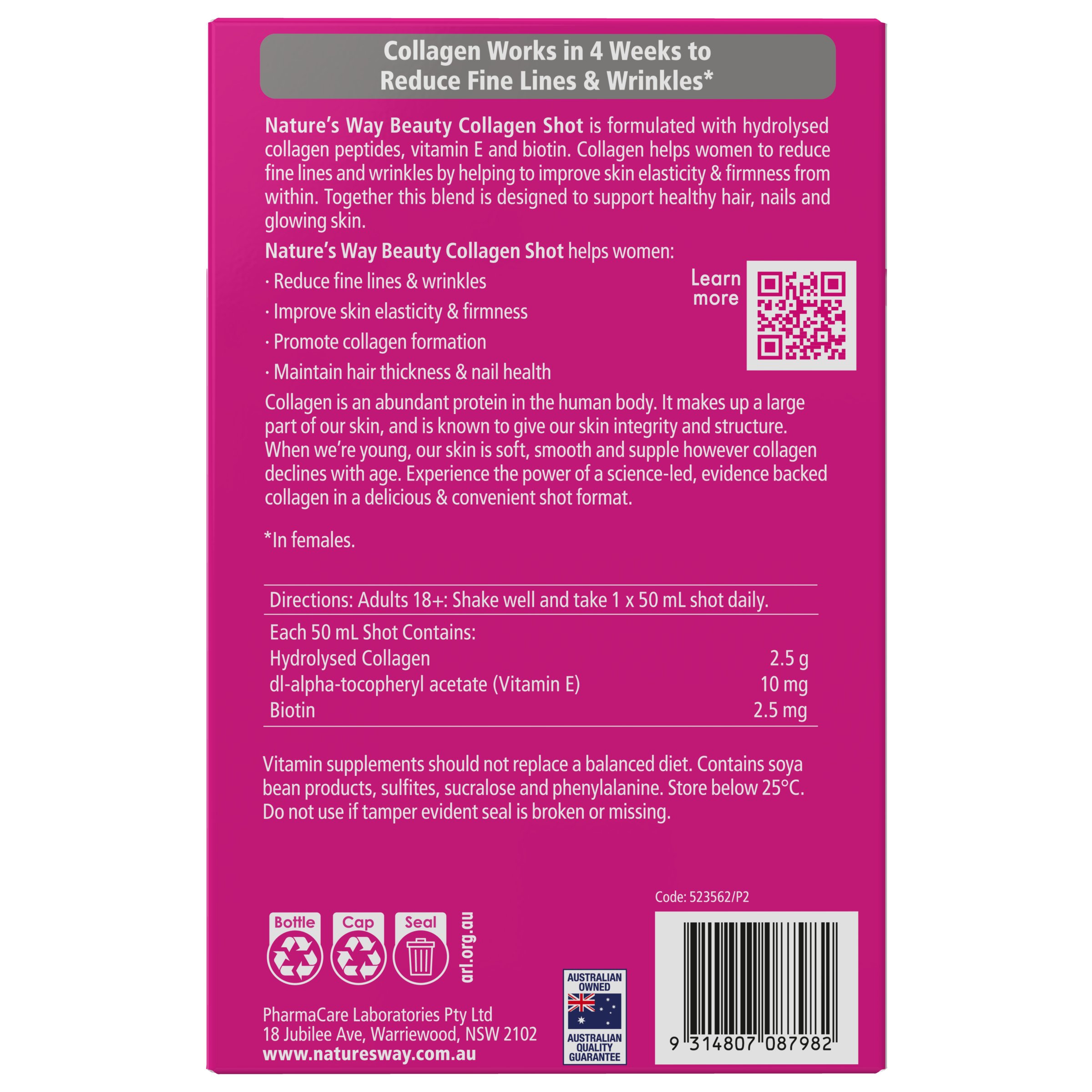 Nature's Way Beauty Collagen Shots 500ml - Image 2