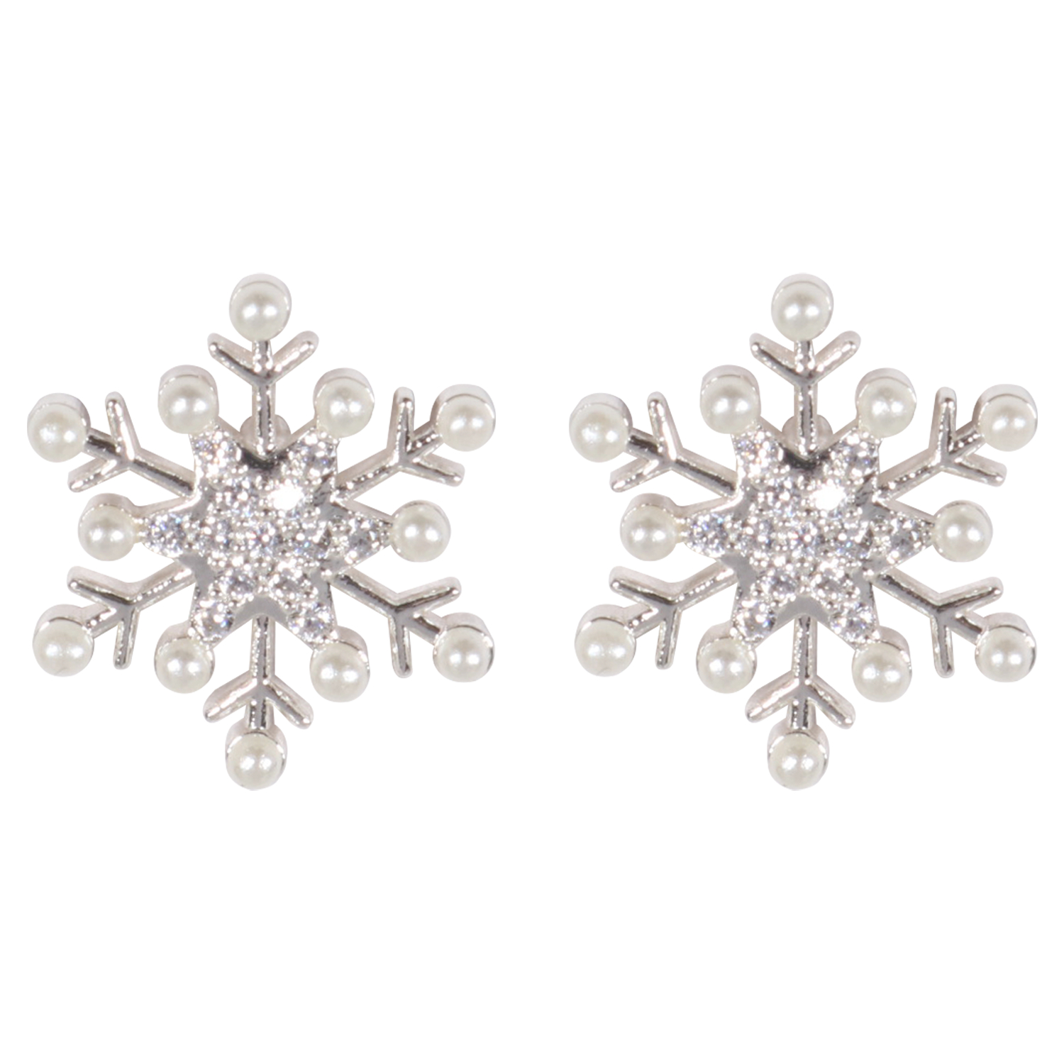 Wicked Sista Frosted Crystal Studs Silver 1 each