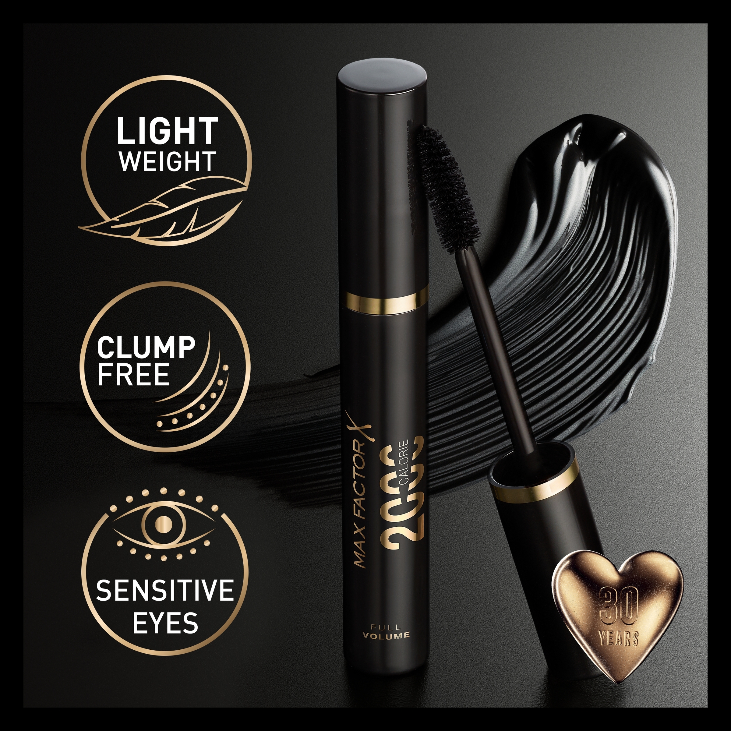 Max Factor 2000 Calorie Dramatic Volume Mascara Black/Brown 9ml - Image 3