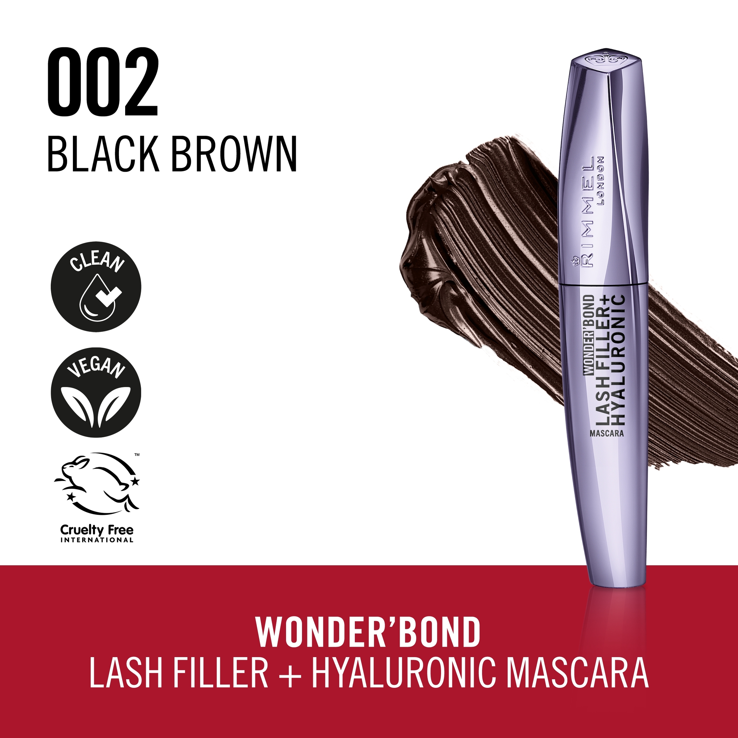 Rimmel Wonder'Bond Lash Filler Mascara 002 Brown 11ml - Image 2