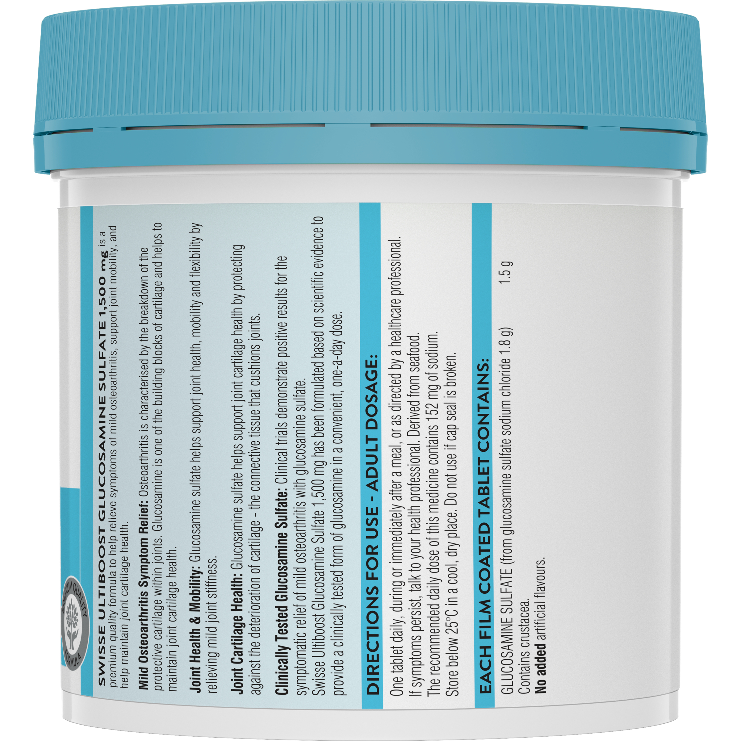 Swisse Ultiboost Glucosamine Sulfate 1500mg - 180 tablets - Image 2