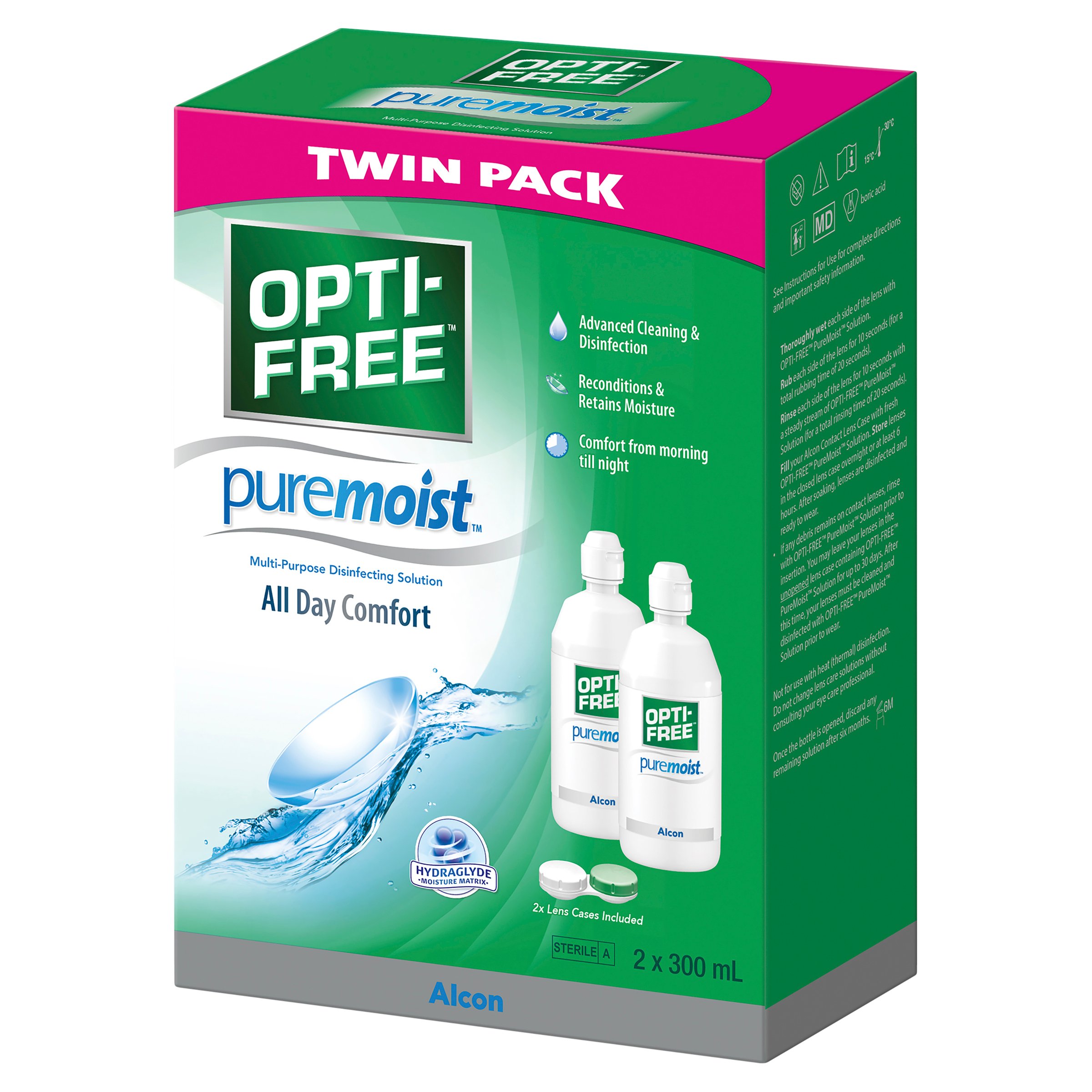 Opti-Free Pure Moist Twin 300ml - 2 pack - Image 3