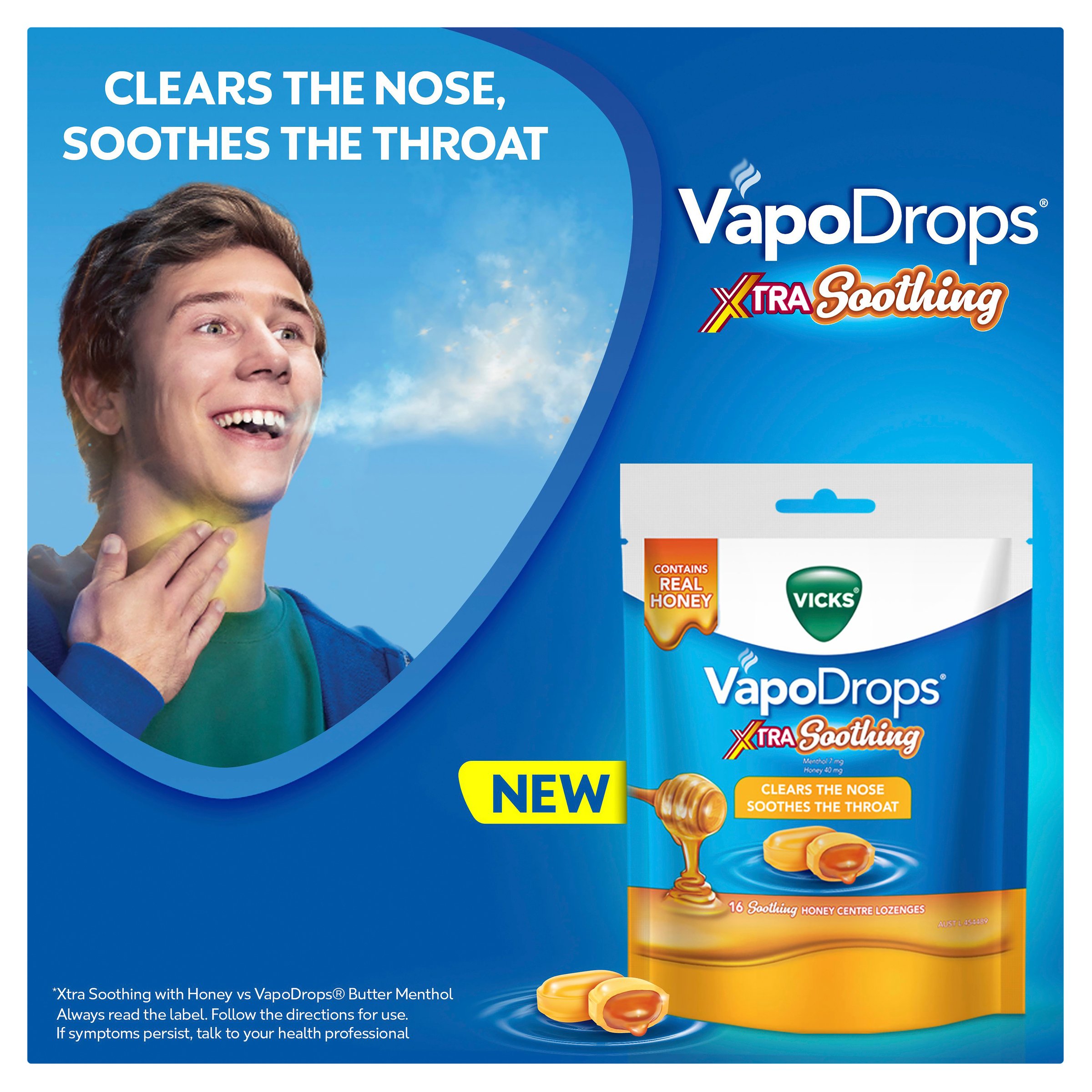 Vicks Vapodrops Xtra Soothing 16 lozenges - Image 3