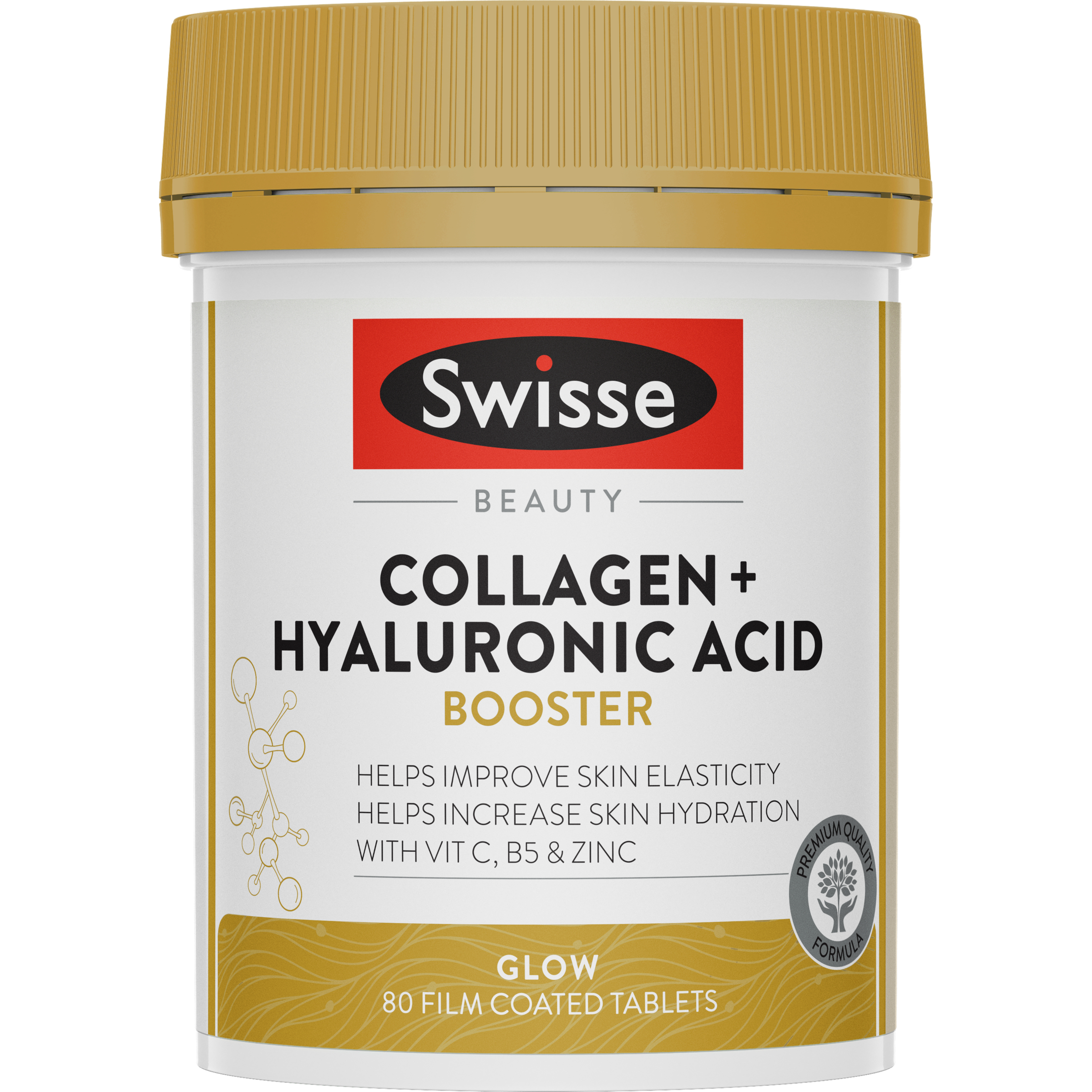 Swisse Beauty Collagen + Hyaluronic Acid Booster 80 tablets - Image 1