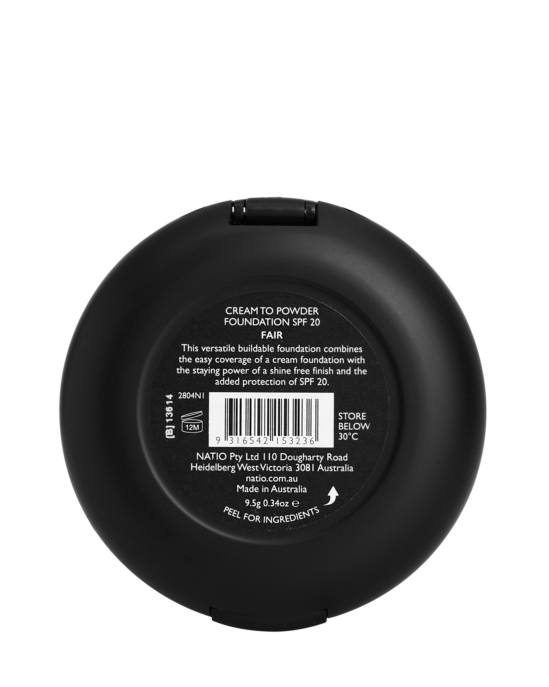 Natio Cream To Powder Foundation SPF 20 Fair 9.5g - Image 3